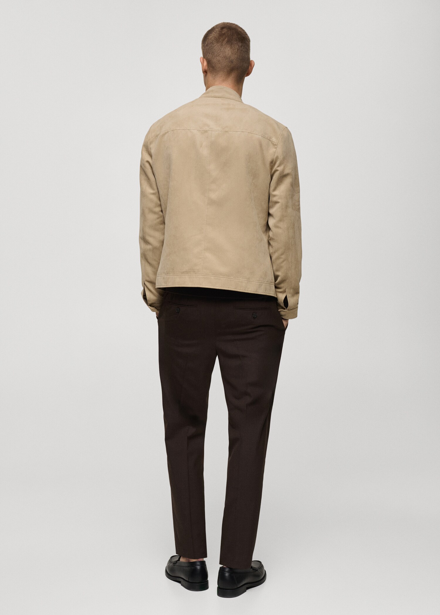 Bikerjacke mit Wildleder-Effekt - Rückseite des Artikels