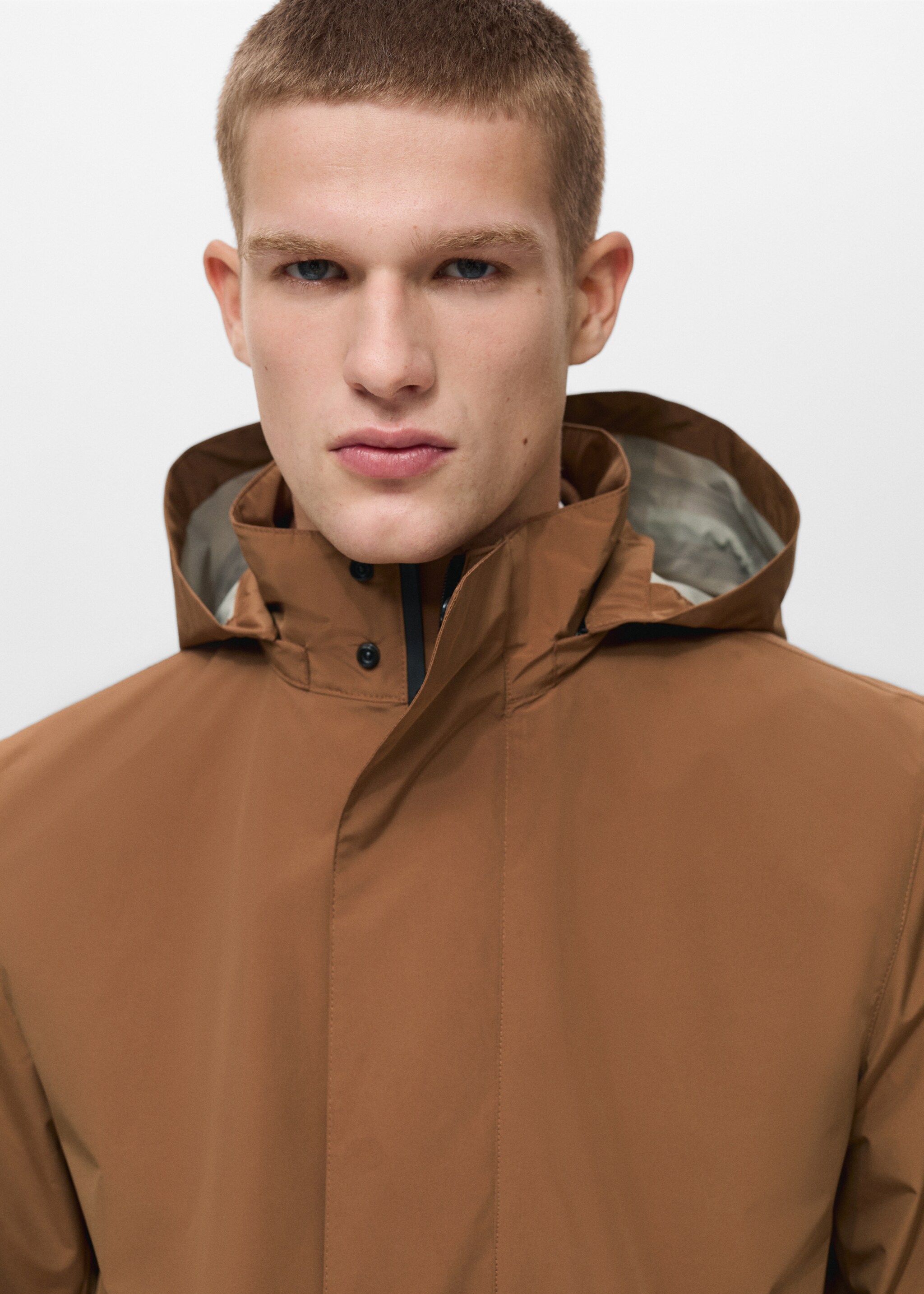 Parka waterproof s technologií COOLMAX® - Detail zboží 1, Tabákově hnědá. Ref: 87044389-00.