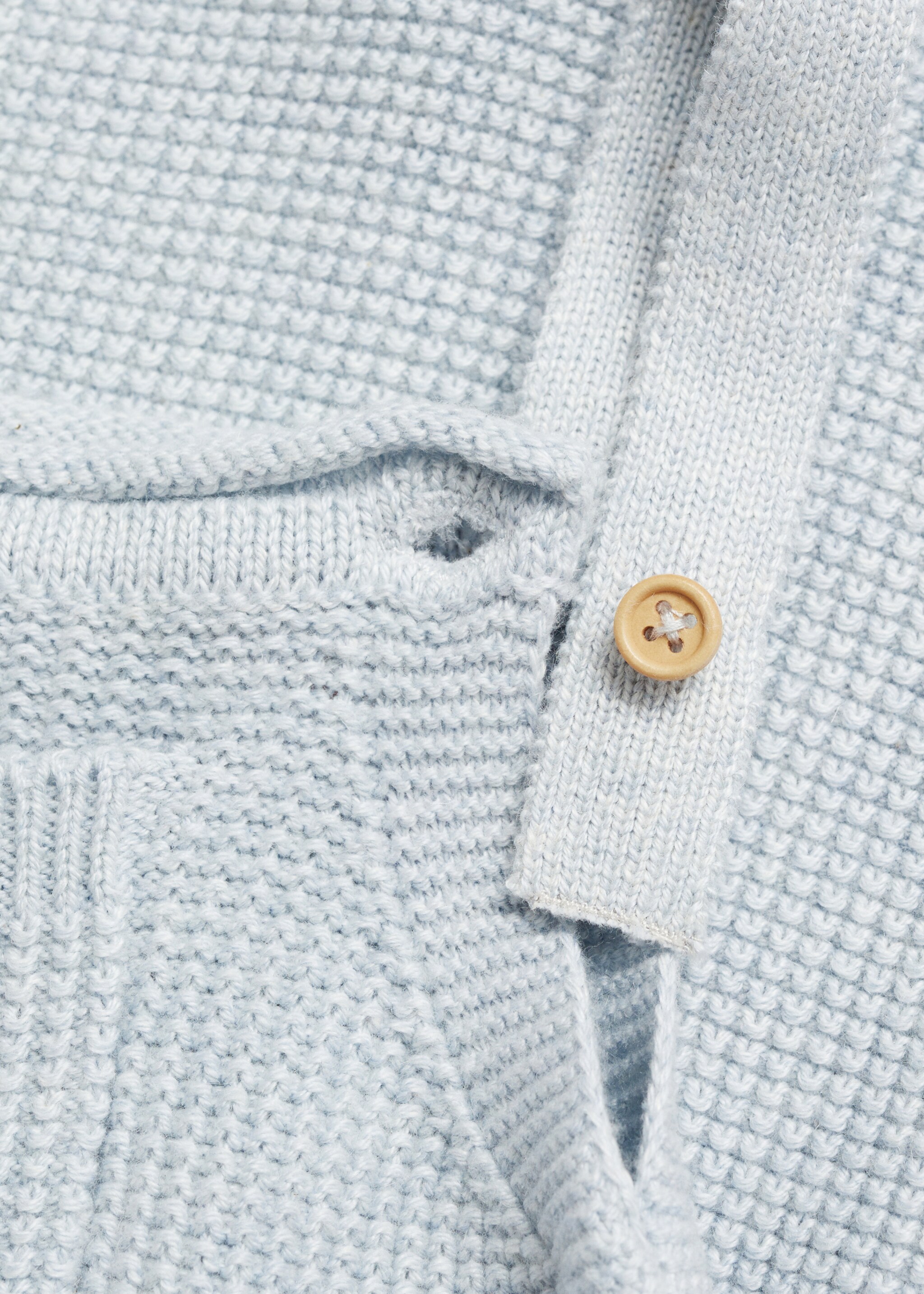 Lange Strick-Latzhose - Detail des Artikels 8, Himmelblau. Ref: 87044399-00.