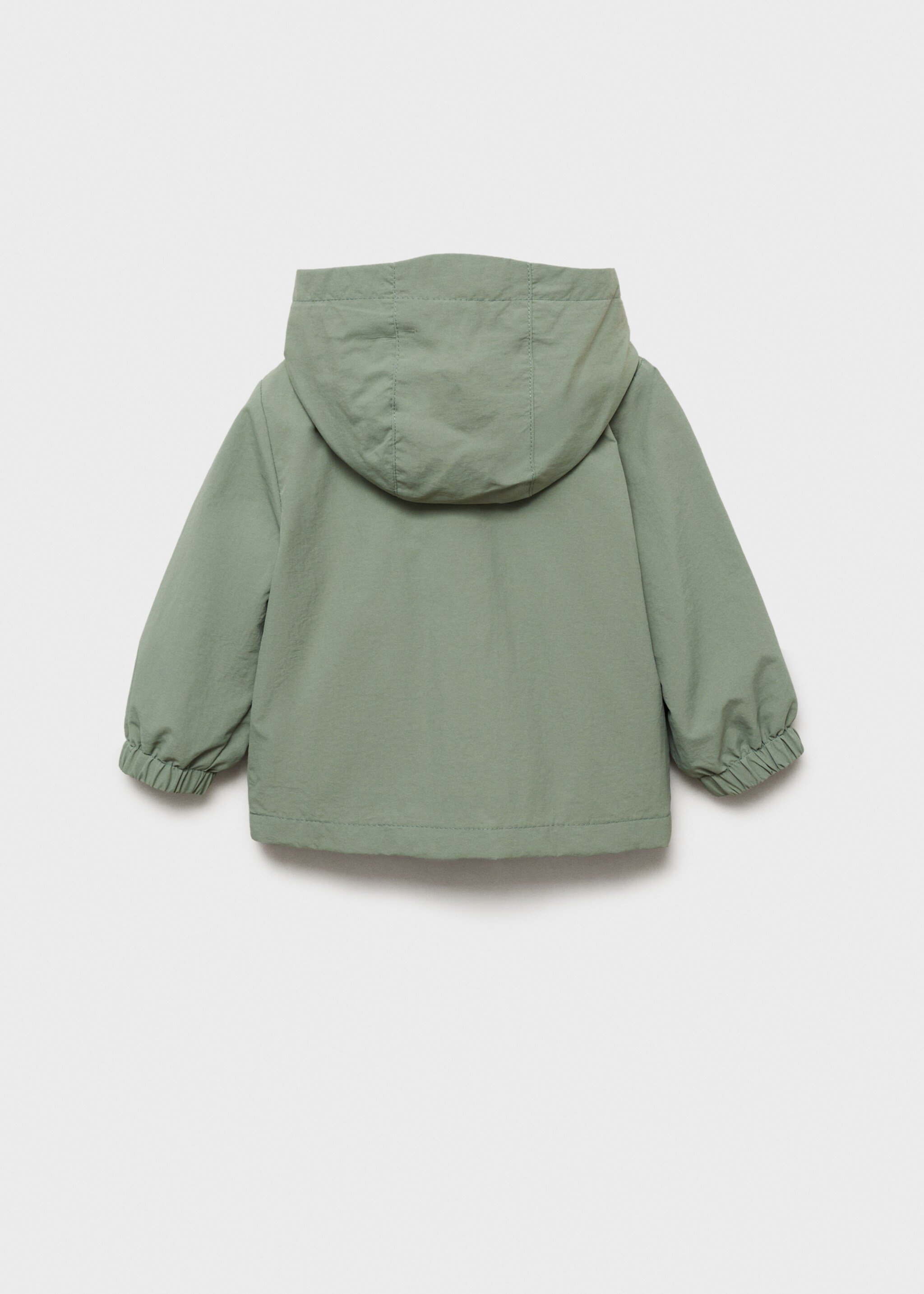 Quilted hooded parka - Reverse of the article, Pastel Green. Ref: 87044400-00.
