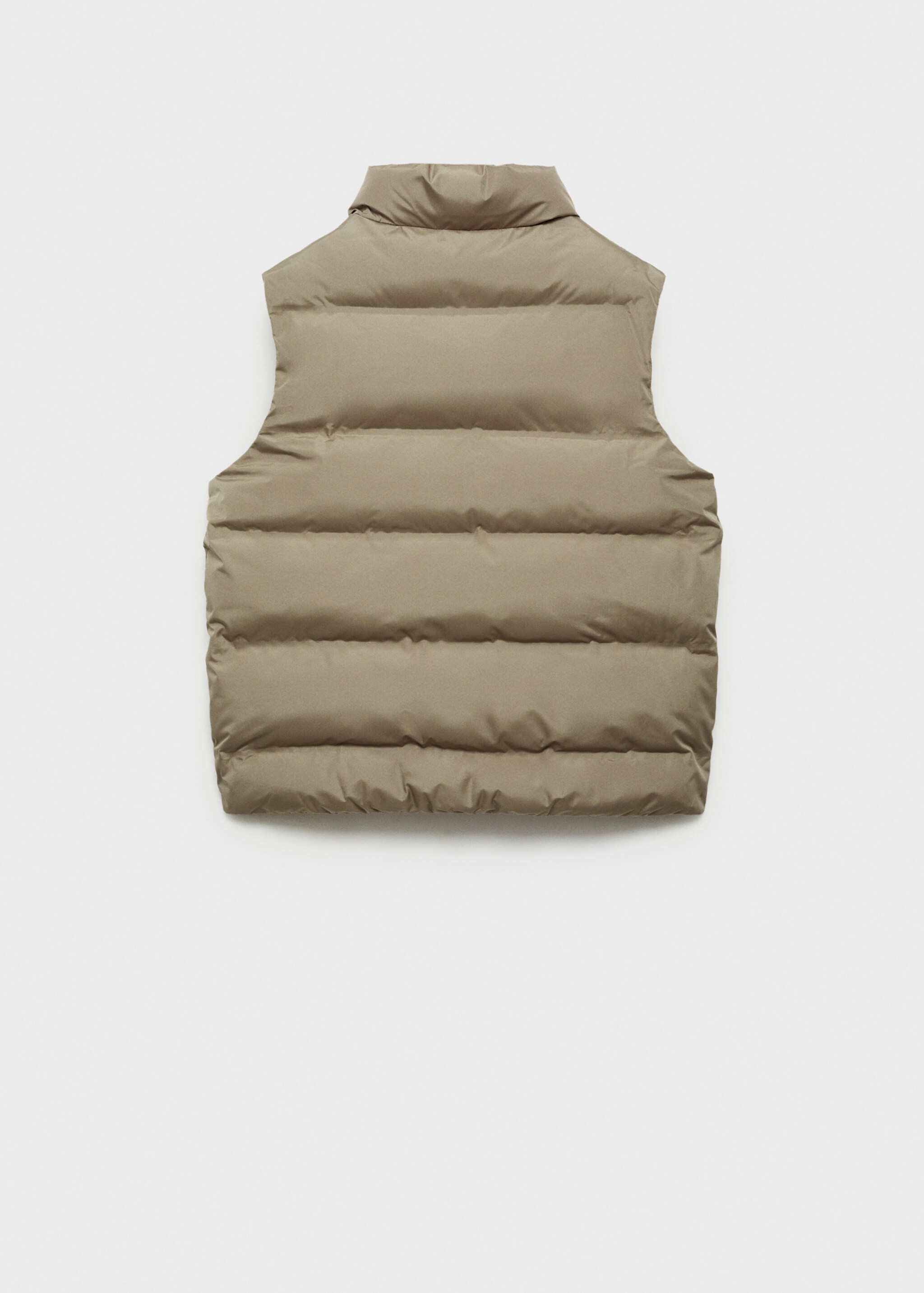 Quilted gilet with pockets - Reverse of the article, Sand. Ref: 87044404-00.