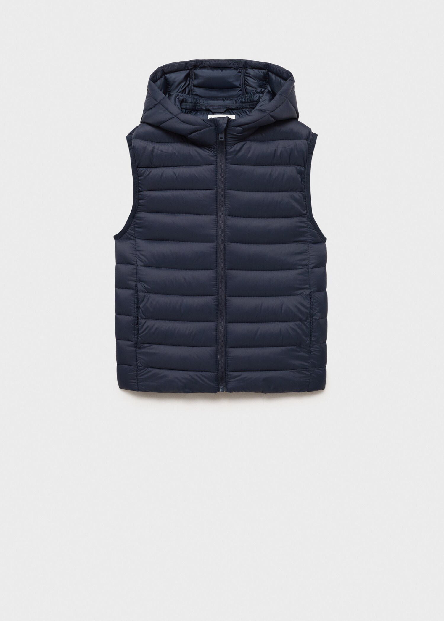 Quilted gilet with hood - Article without model