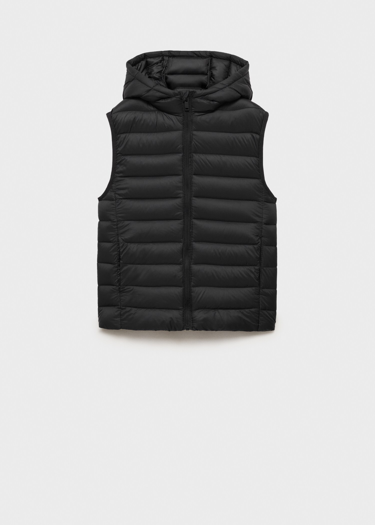 Quilted gilet with hood - Article without model