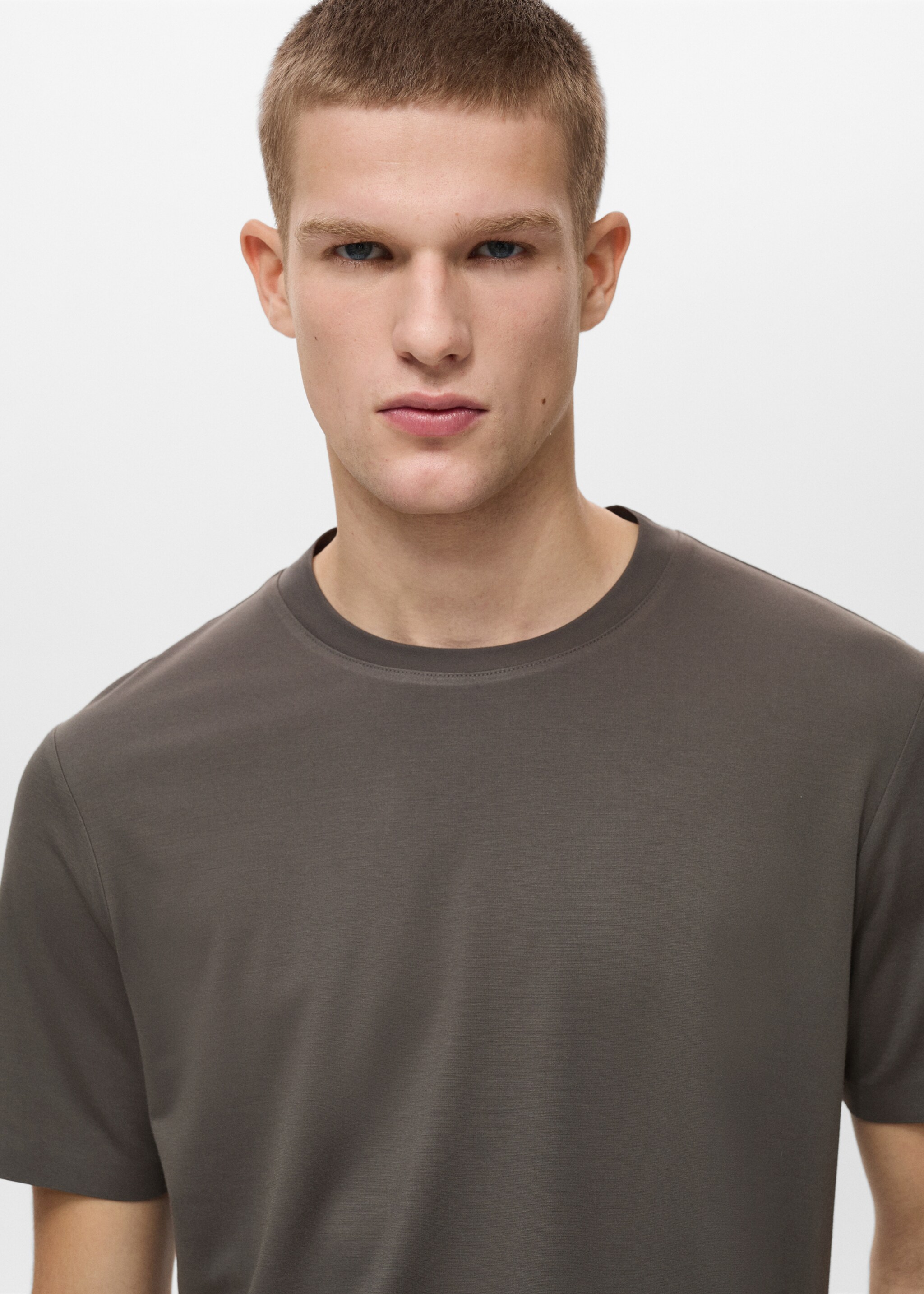 COOLMAX® slim fit T-shirt - Details of the article 1, Medium Green. Ref: 87044406-00.