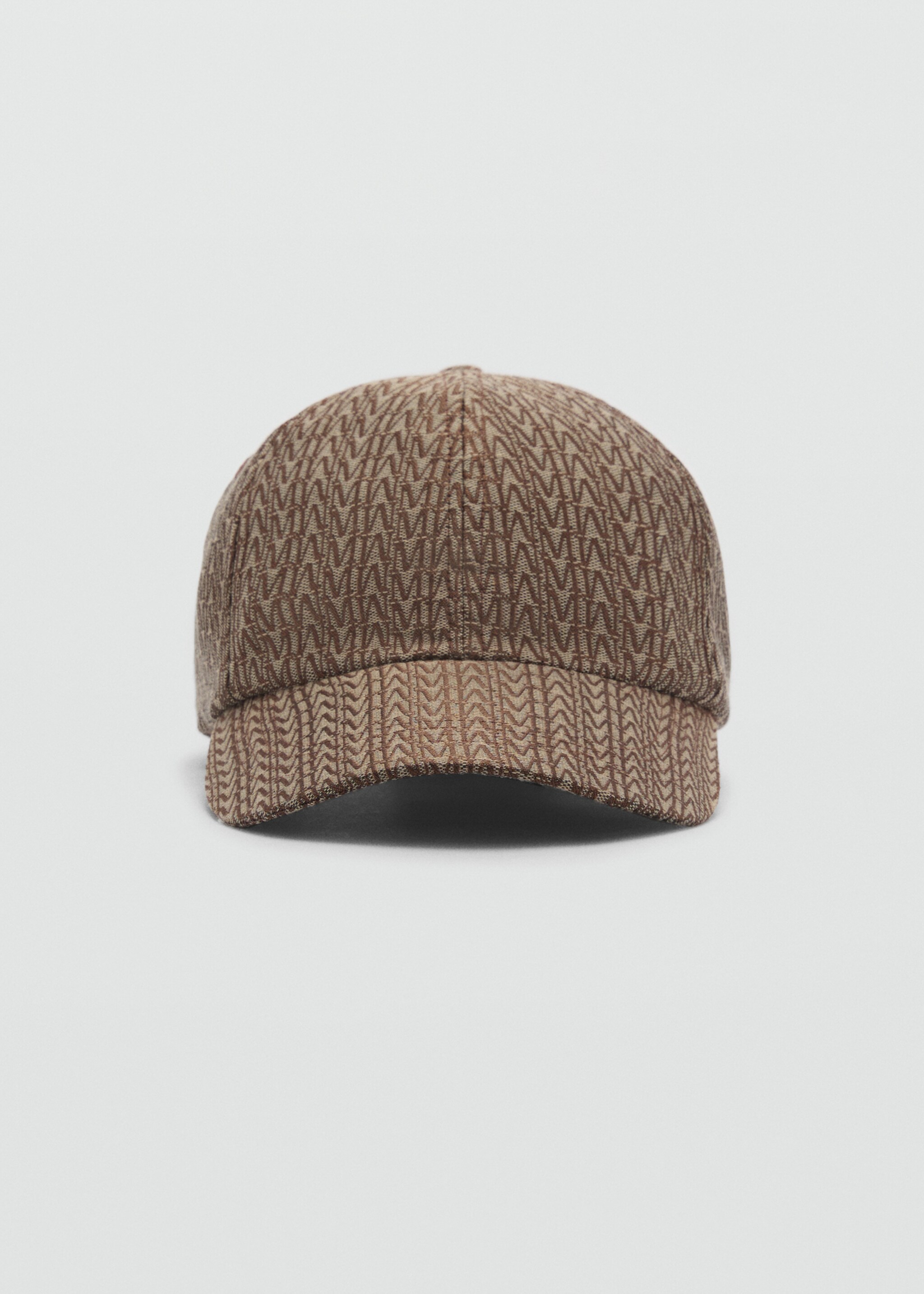 Cap with printed mango logo - Medium plane, Beige. Ref: 87044408-00.