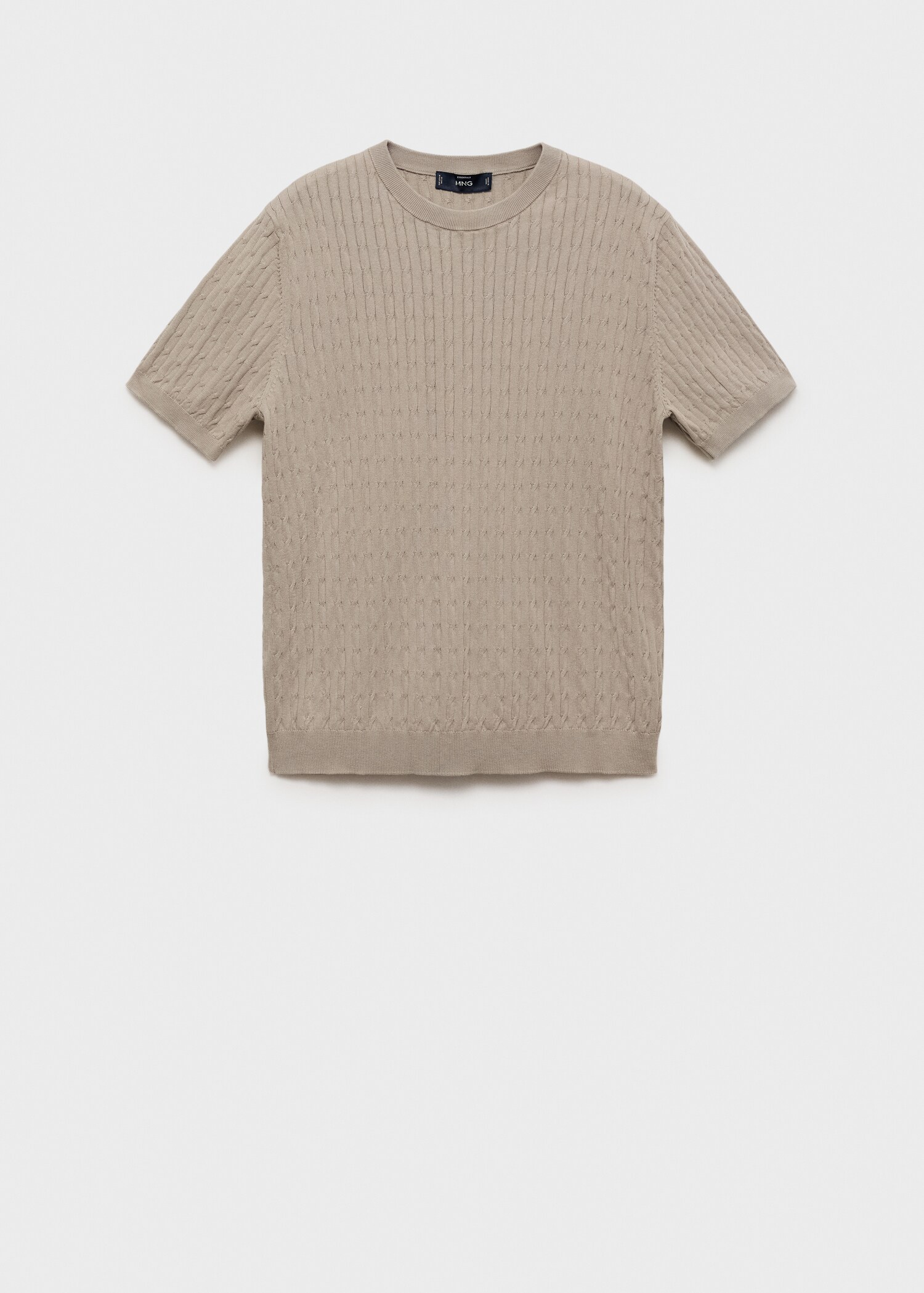 Braided fine-knit t-shirt - Article without model