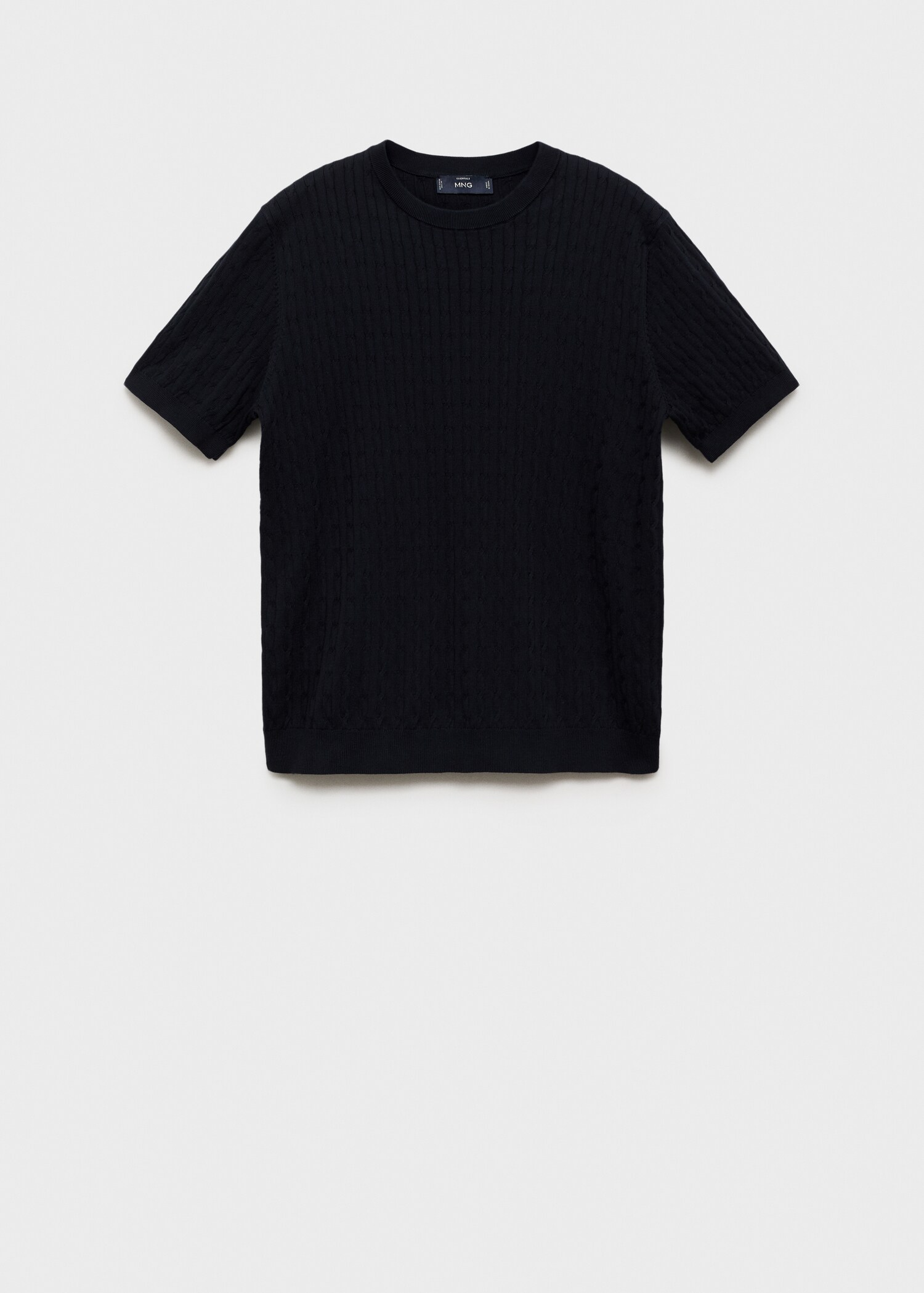 Braided fine-knit t-shirt - Article without model