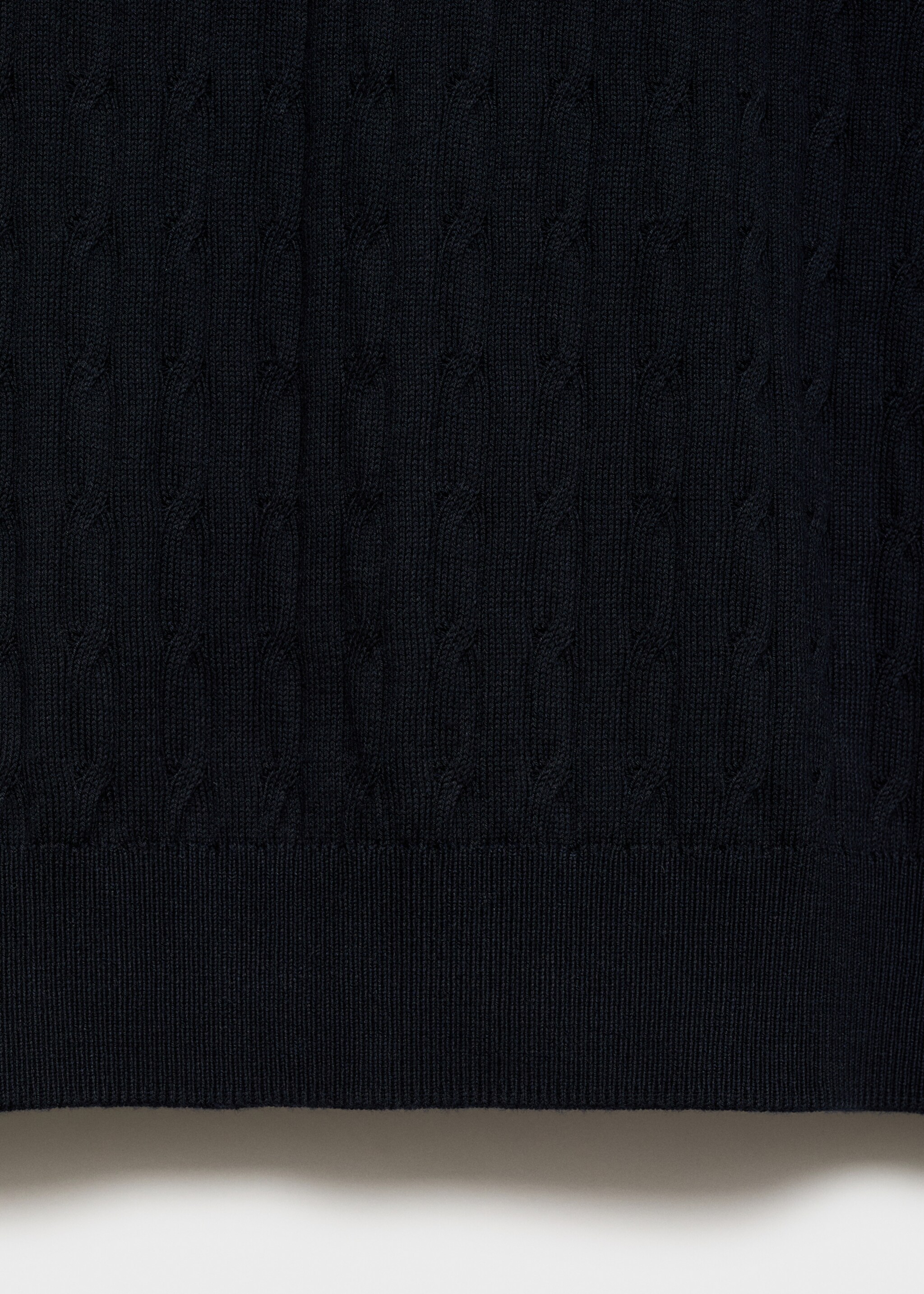 Braided fine-knit t-shirt - Details of the article 0, Night Blue. Ref: 87044411-00.