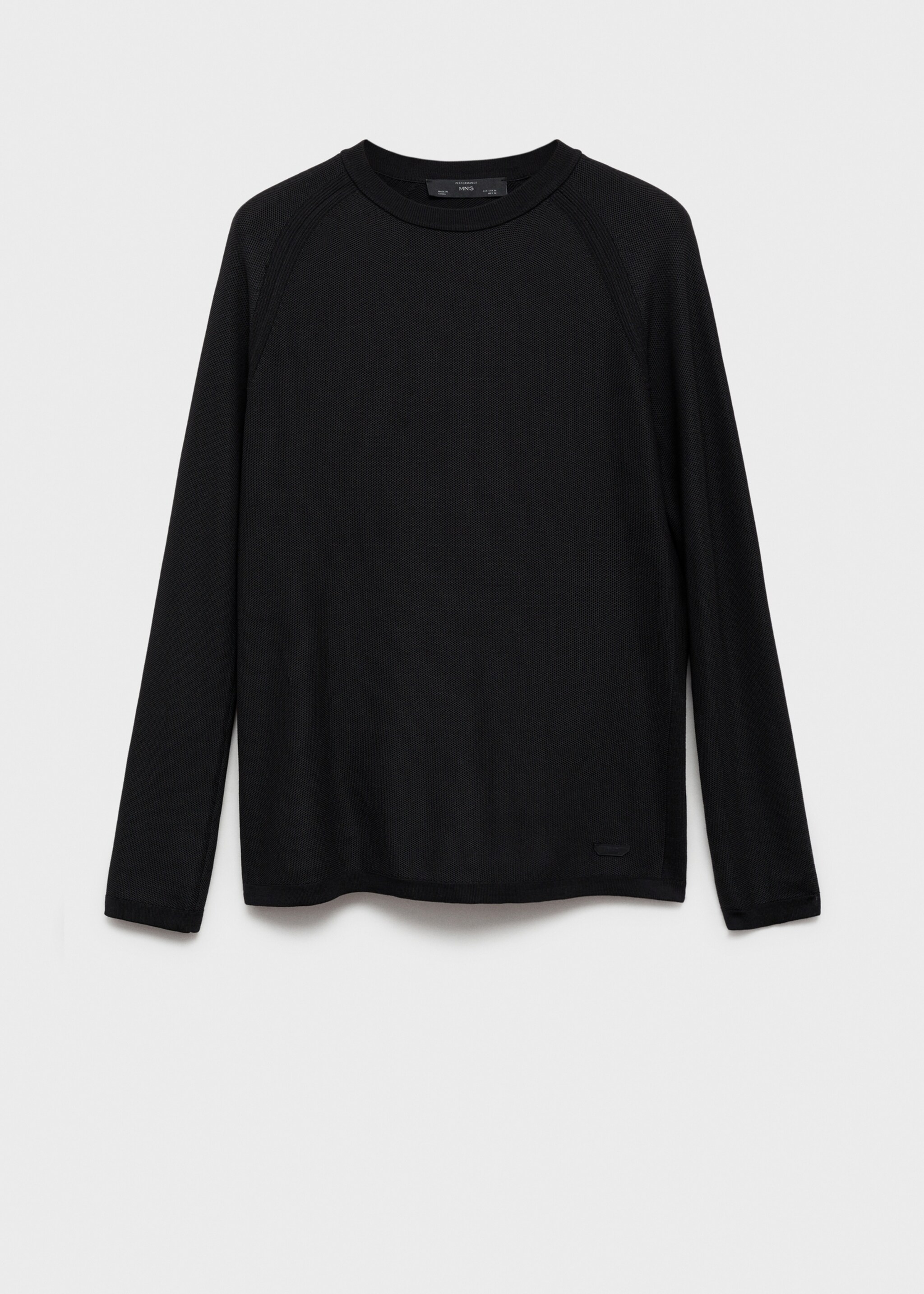 Breathable sweater with COOLMAX® technology - Article without model, Black. Ref: 87044412-00.