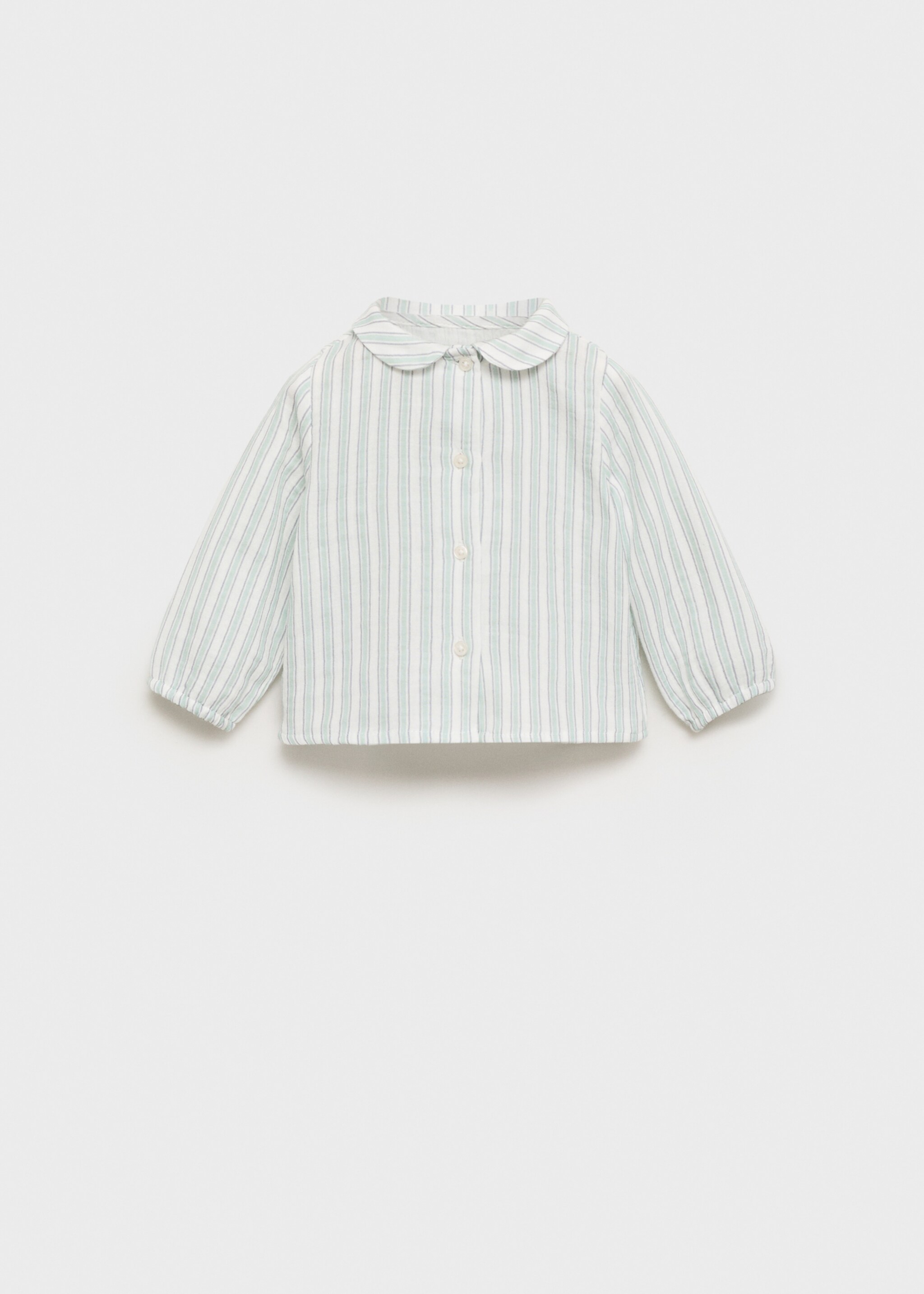 Koszula z bawełny w paski - Artykuł bez modela/modelki, Złamana biel. Ref: 87044415-00.