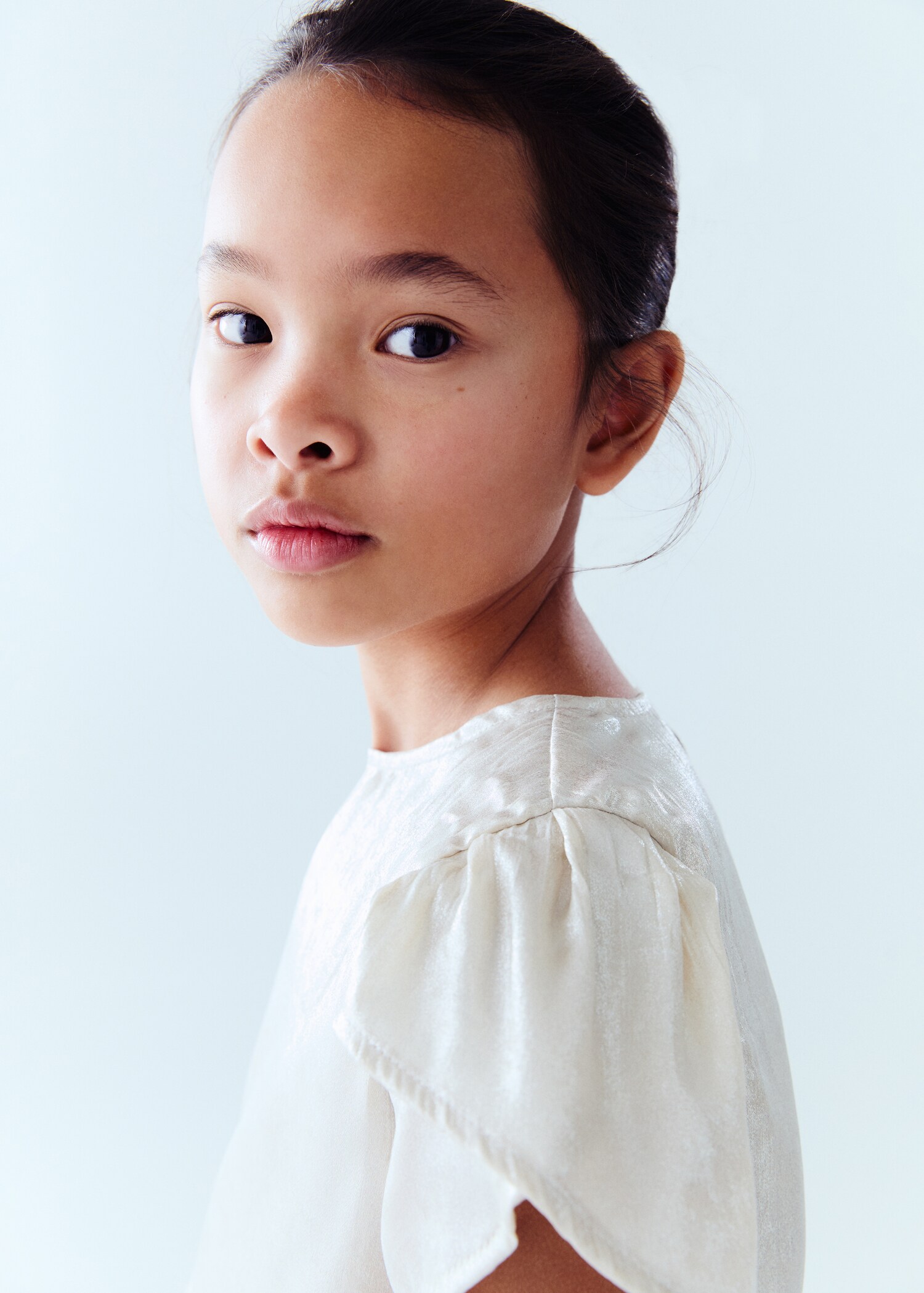 Satinierte Bluse mit kurzen Ärmeln - Detail des Artikels 5