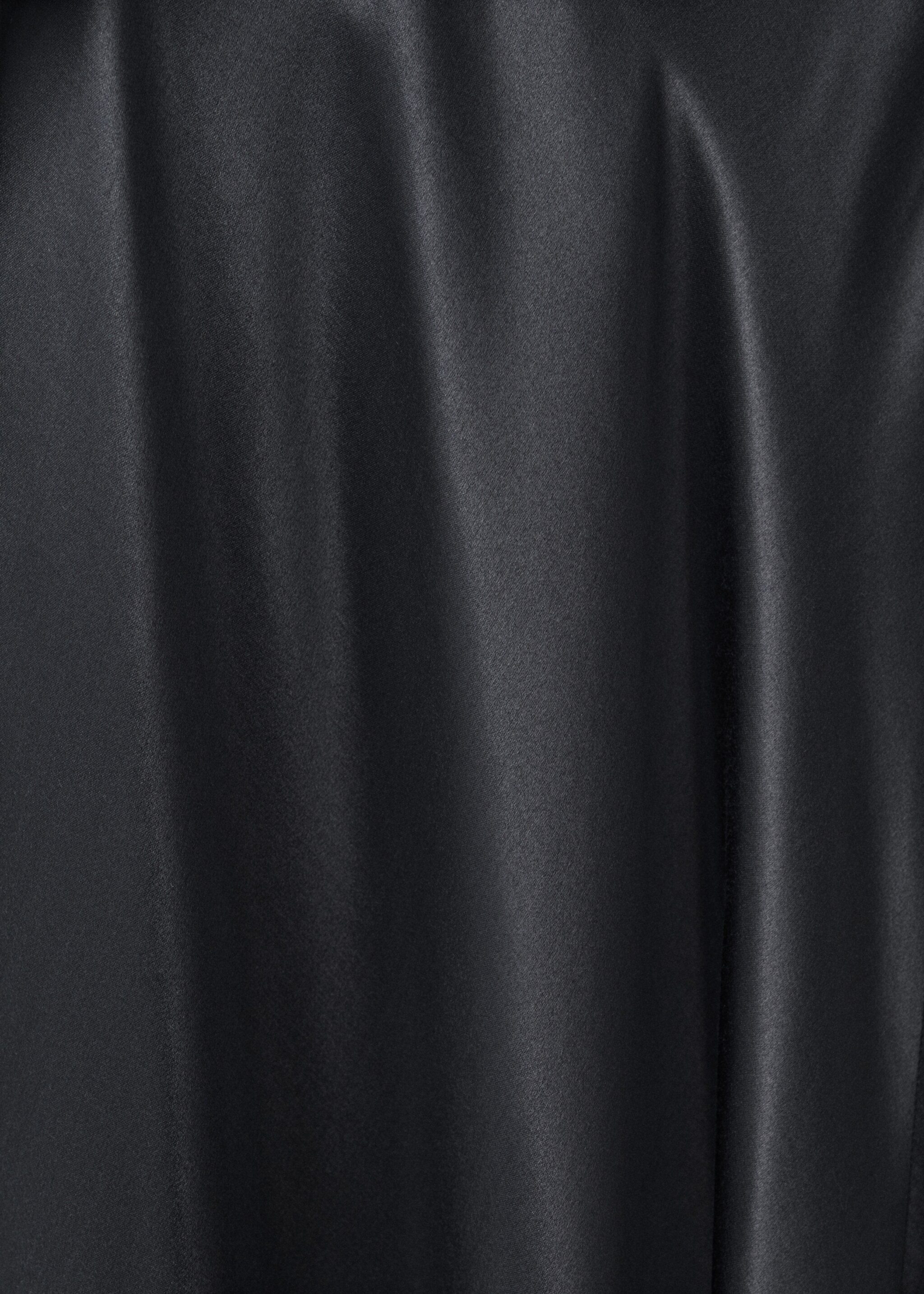 Seidenkleid mit drapiertem Ausschnitt - Detail des Artikels 0, Anthrazit. Ref: 87044419-00.