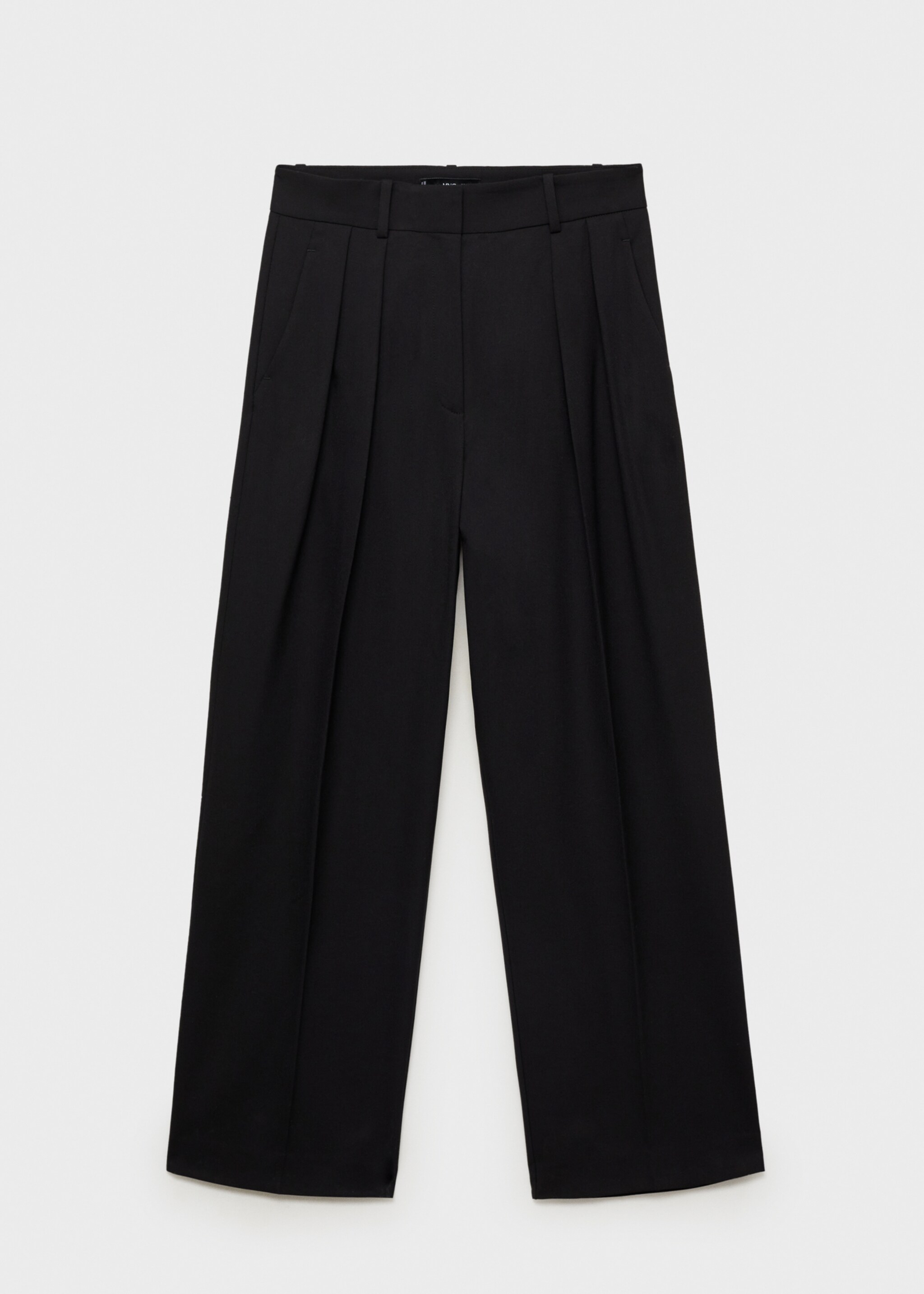 Wideleg pleated trousers - Article without model, Black. Ref: 87044424-00.