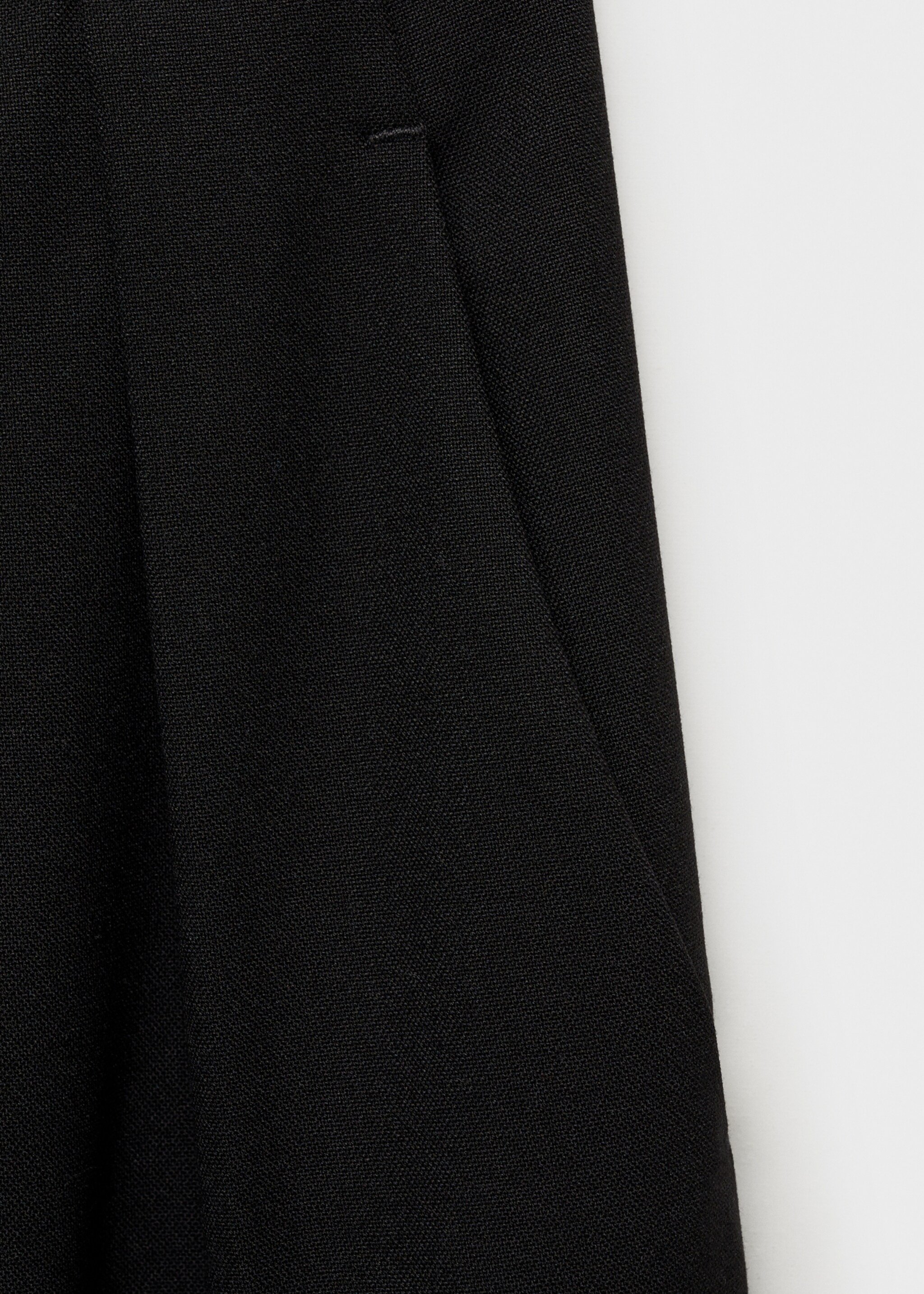 Wideleg pleated trousers - Details of the article 0, Black. Ref: 87044424-00.