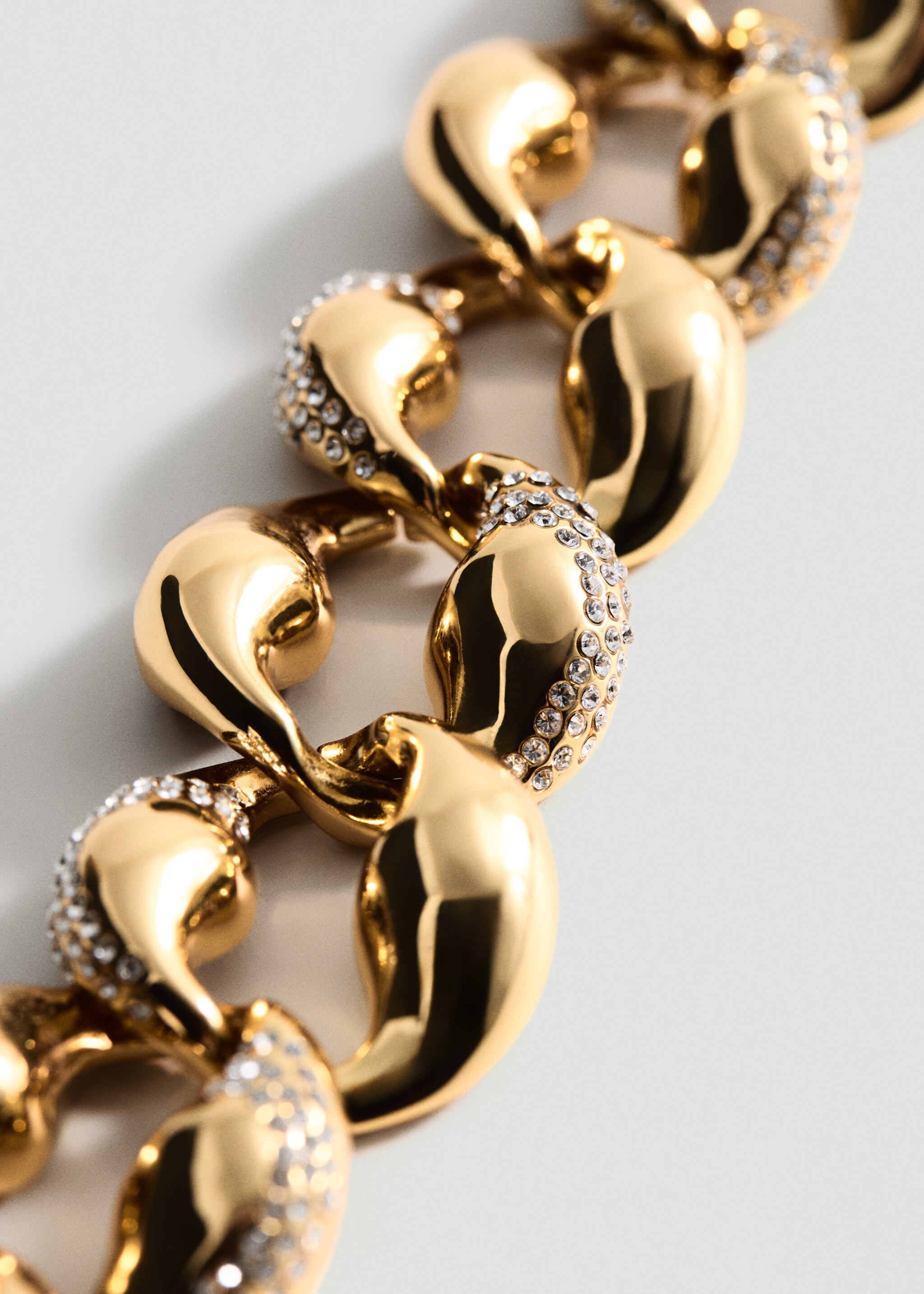 Pendentif maillons strass - Plan moyen, Or. Ref: 87044427-00.