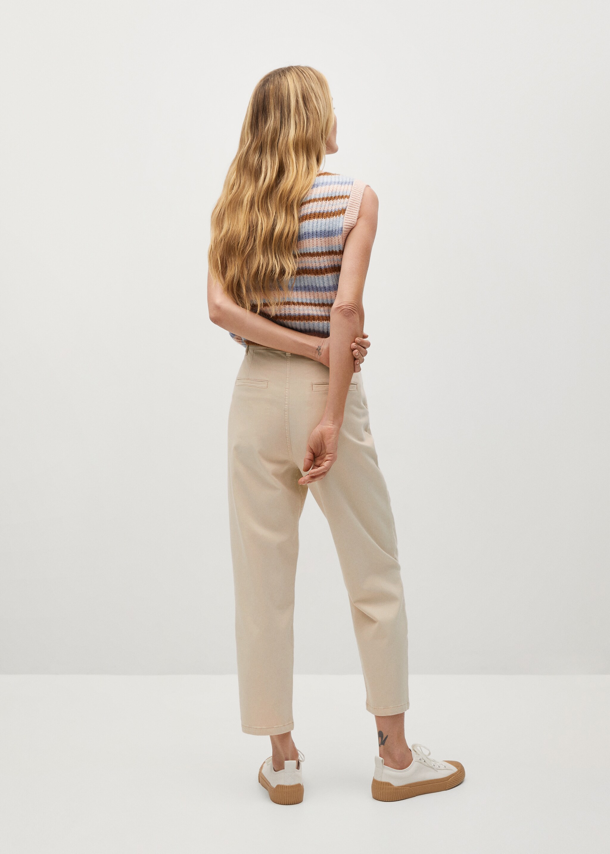 Pantalón pinzas algodón - Reverso del artículo