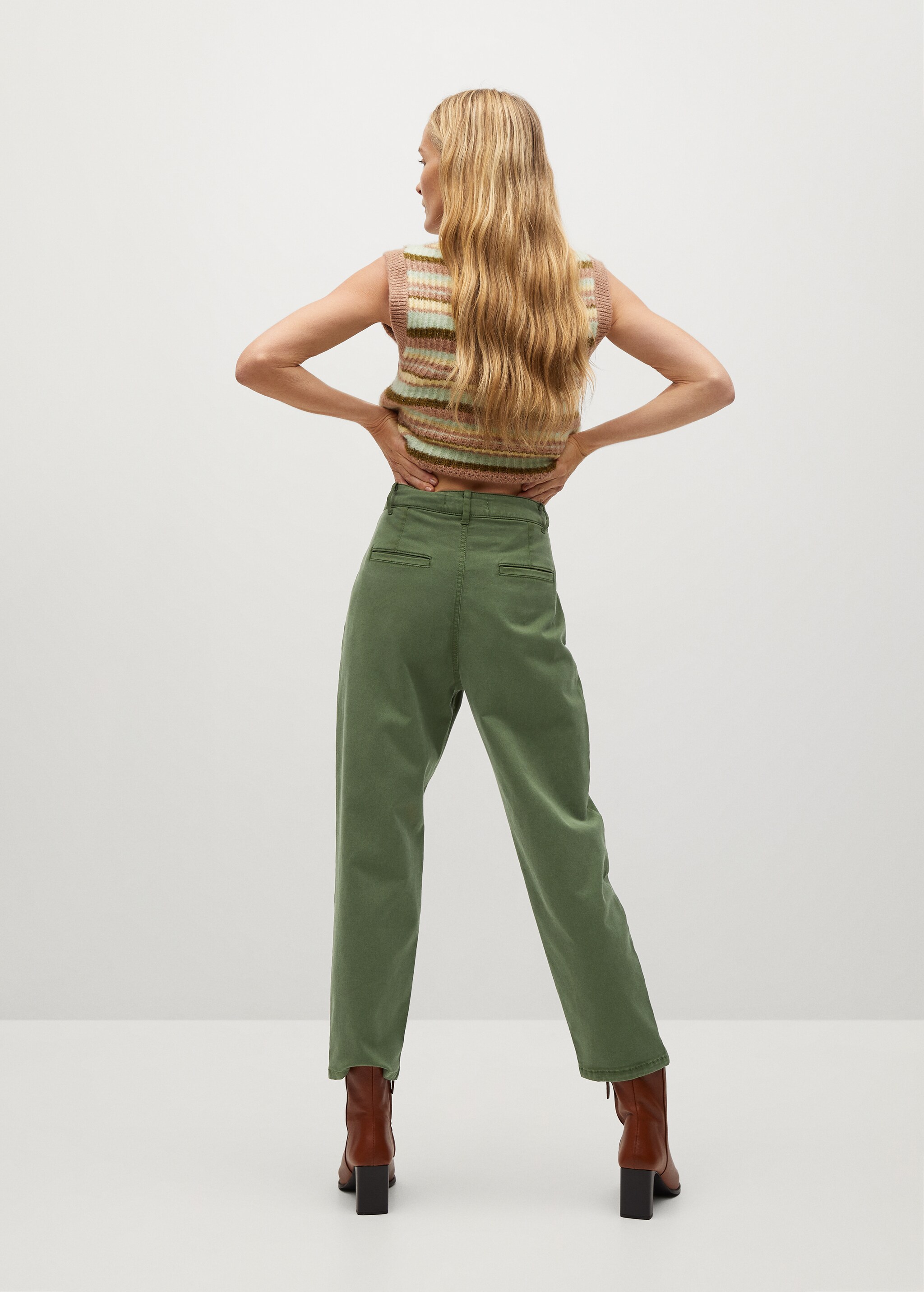 Pantalón pinzas algodón - Reverso del artículo