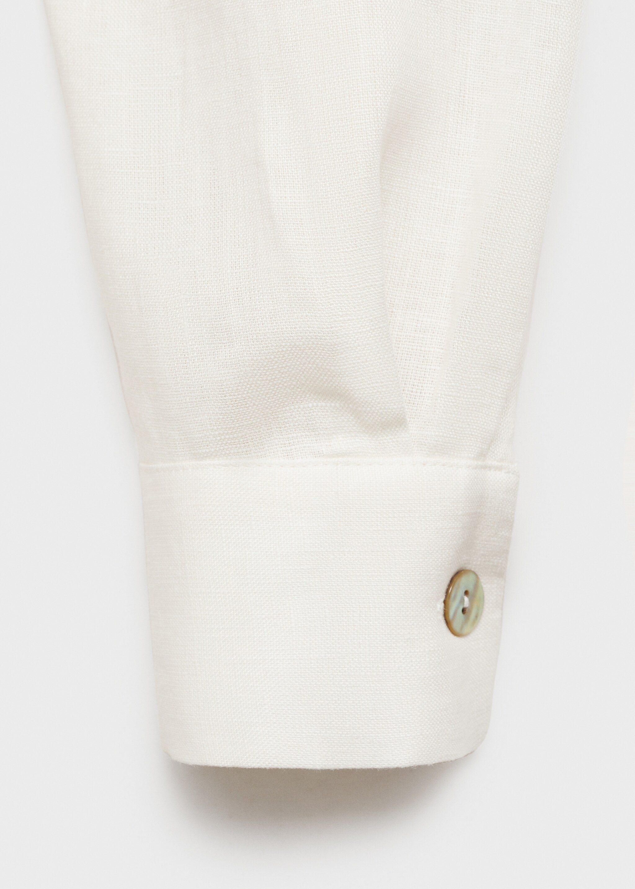 Linen long shirt - Details of the article 0, Vanilla. Ref: 87044780-00.
