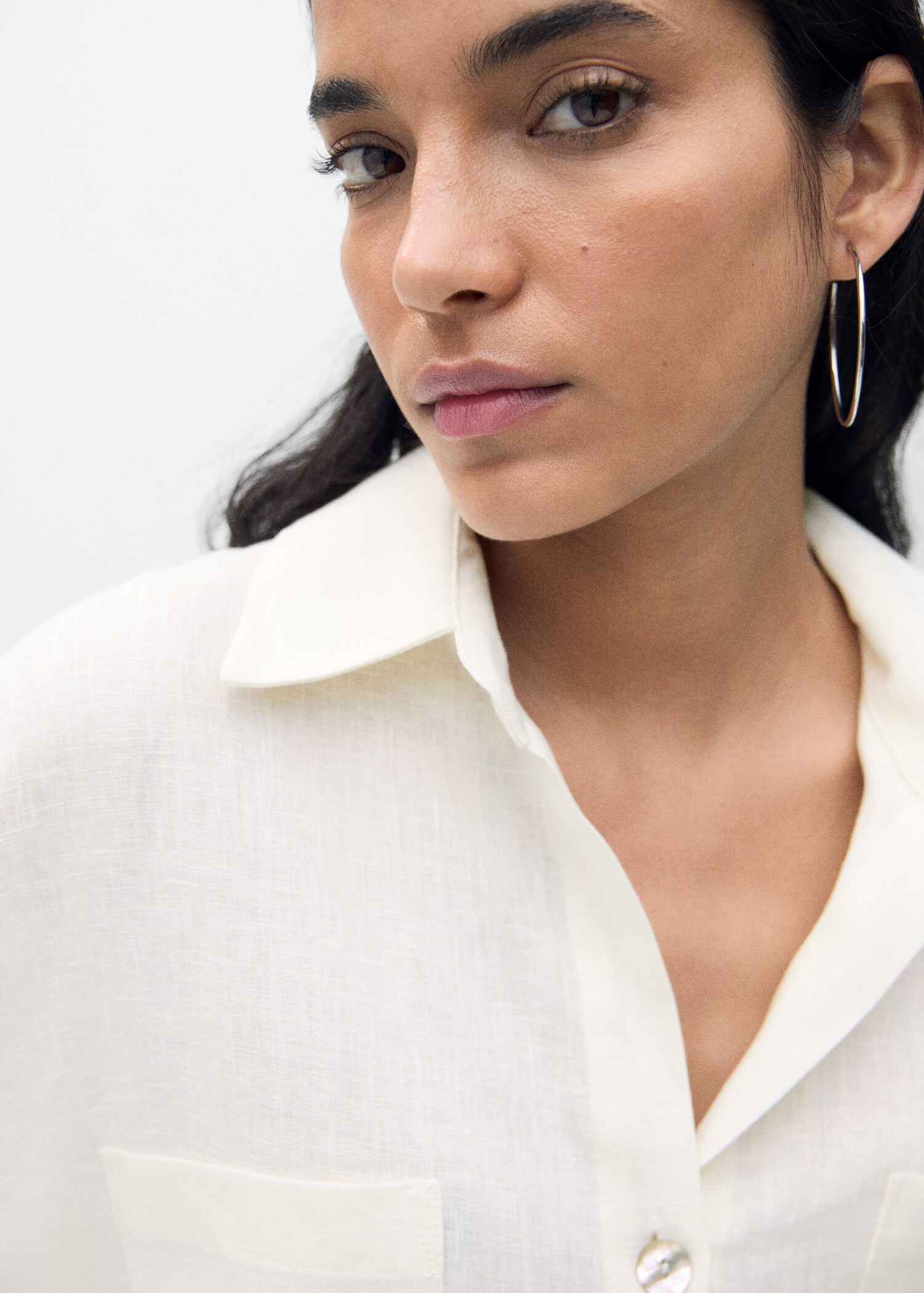 Linen long shirt - Details of the article 1