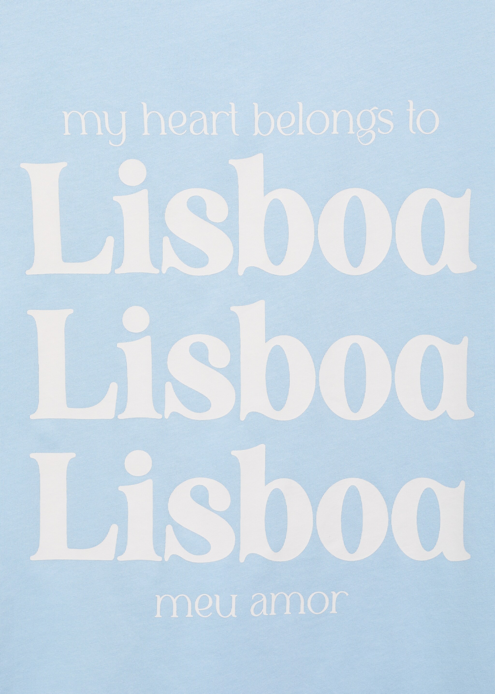 T-shirt coton message - Détail de l'article 0, Bleu. Ref: 87044785-00.