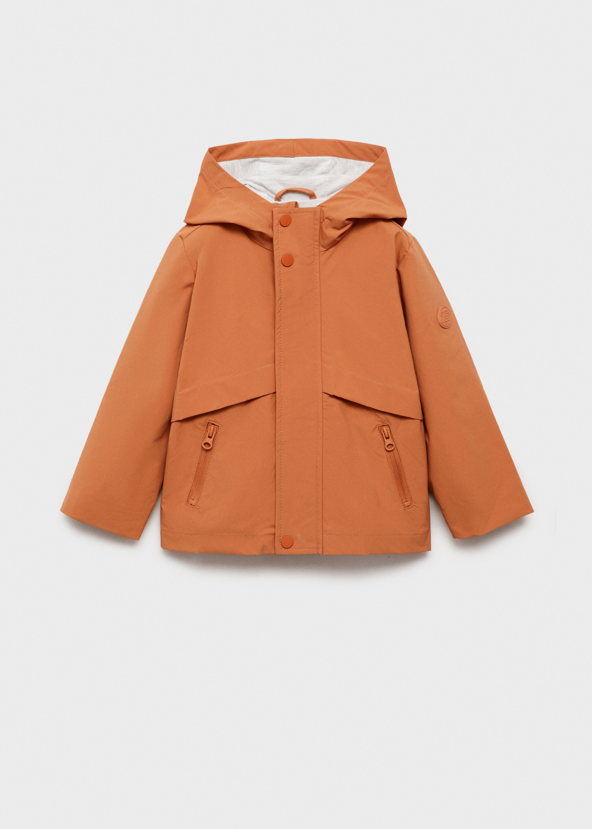 Hooded water-repellent parka - Article without model, Russet. Ref: 87044791-00.