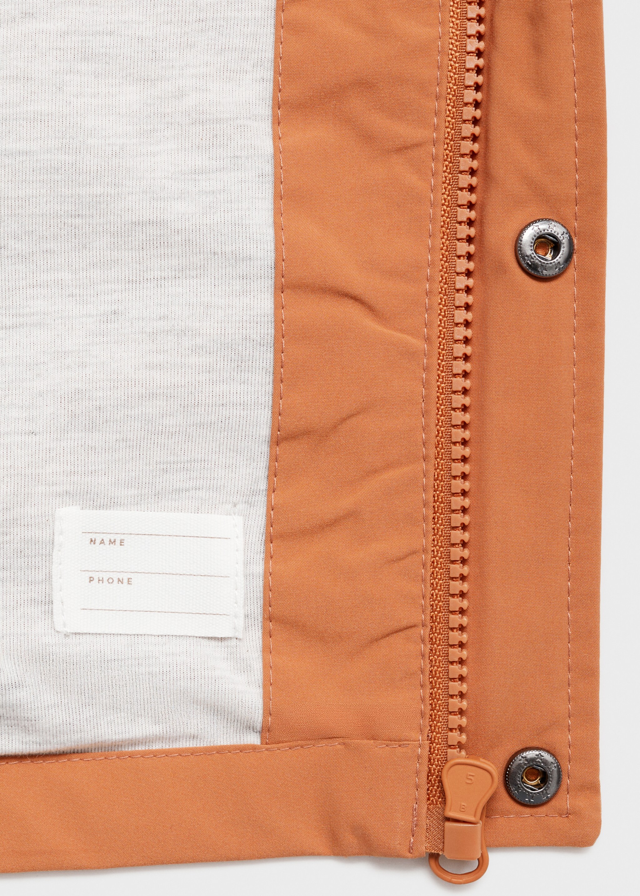 Hooded water-repellent parka - Details of the article 0, Russet. Ref: 87044791-00.