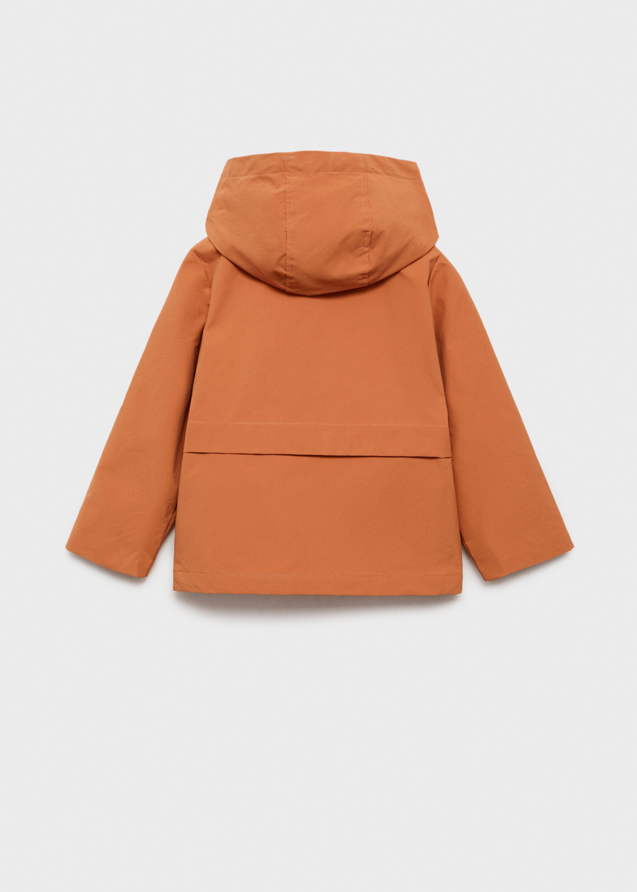 Hooded water-repellent parka - Reverse of the article, Russet. Ref: 87044791-00.