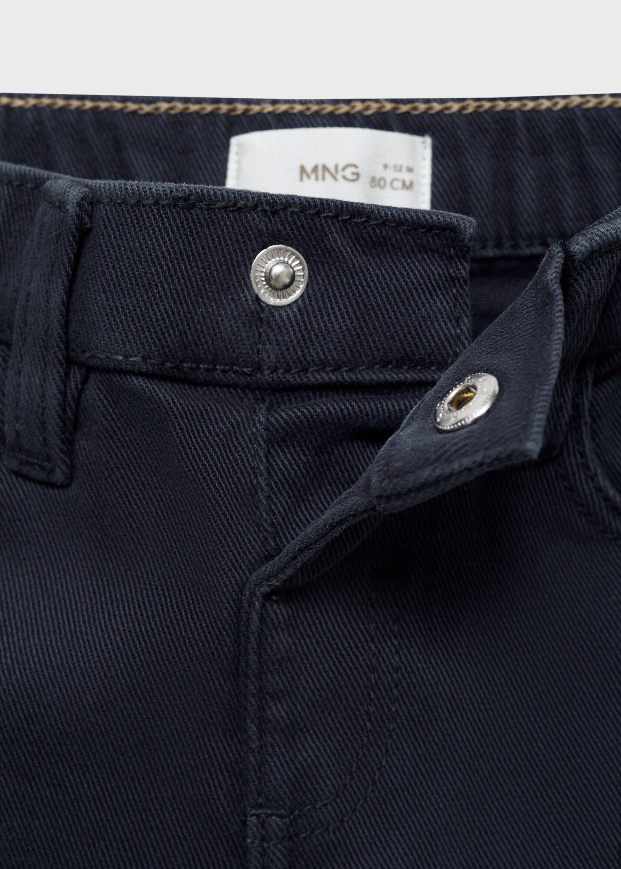 Pantalón chino algodón - Detalle del artículo 8, Azul marino oscuro. Ref: 87044792-00.