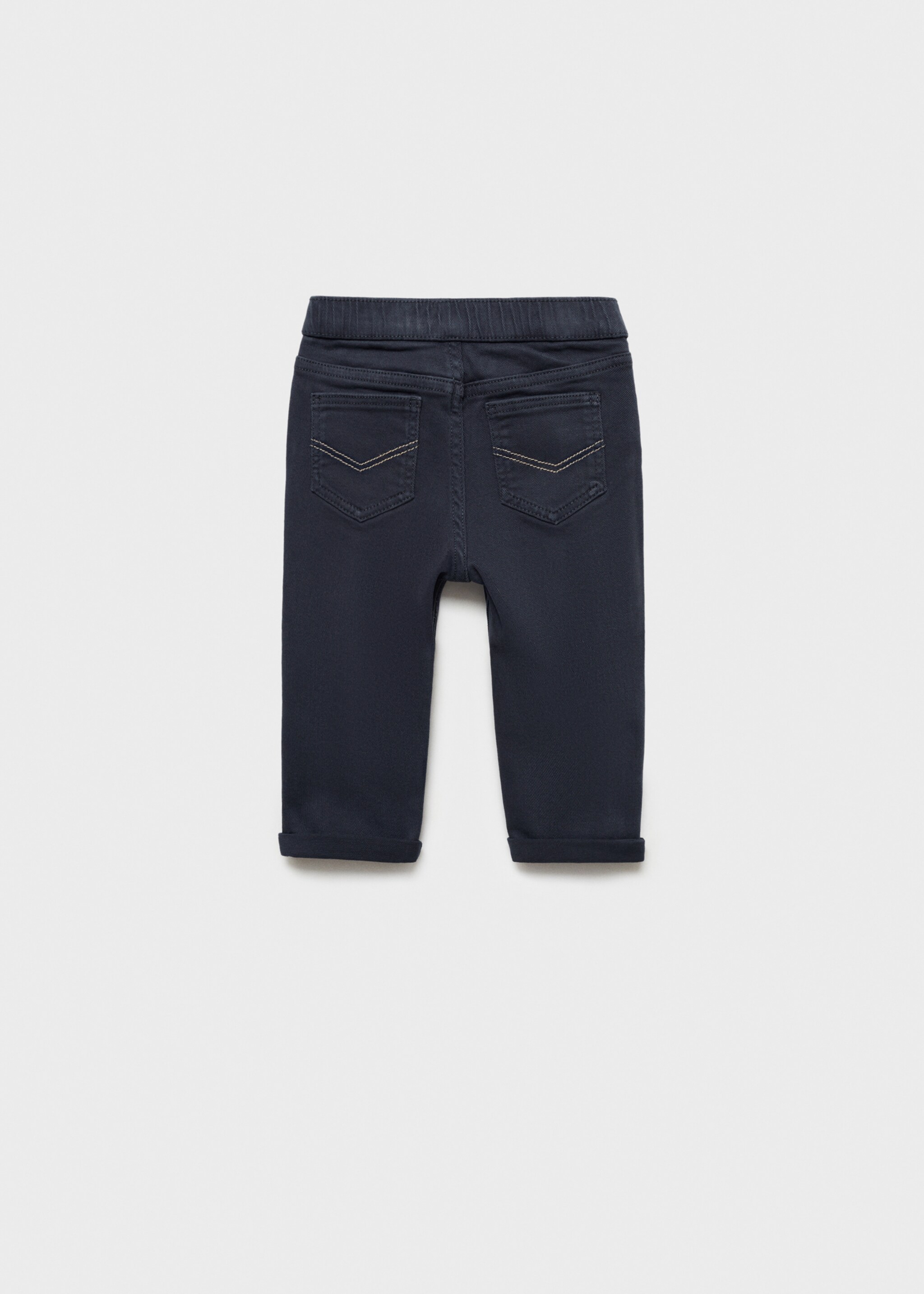 Pantalón chino algodón - Reverso del artículo, Azul marino oscuro. Ref: 87044792-00.