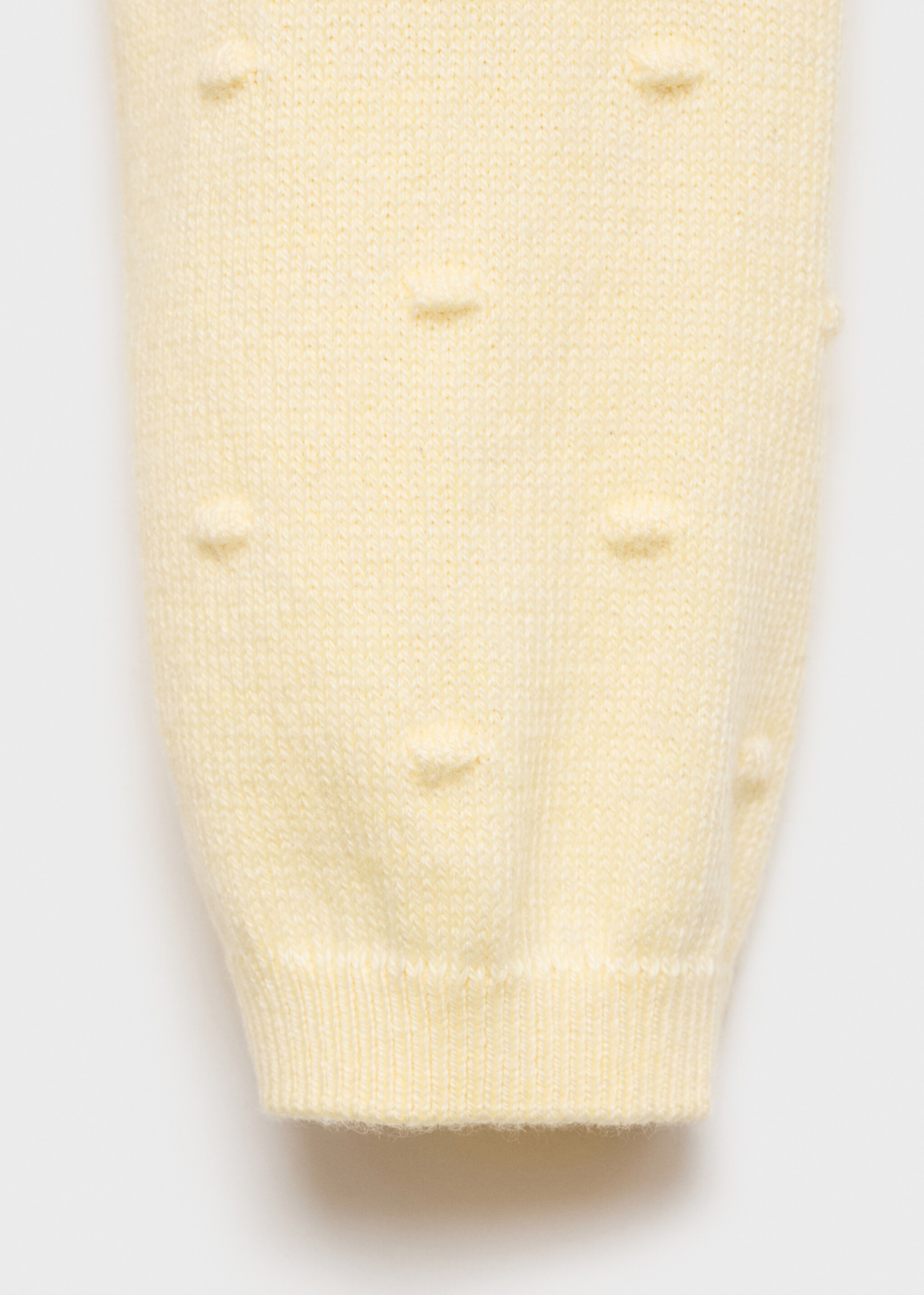 Πλεκτή ζακέτα κάρντιγκαν με κέντημα - Λεπτομέρεια του προϊόντος 0, Κίτρινο Παστέλ. Ref: 87044793-00.