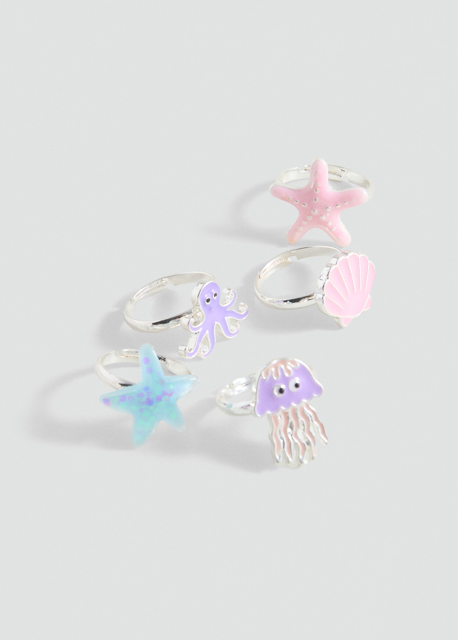 Set of 5 combined rings - Medium plane