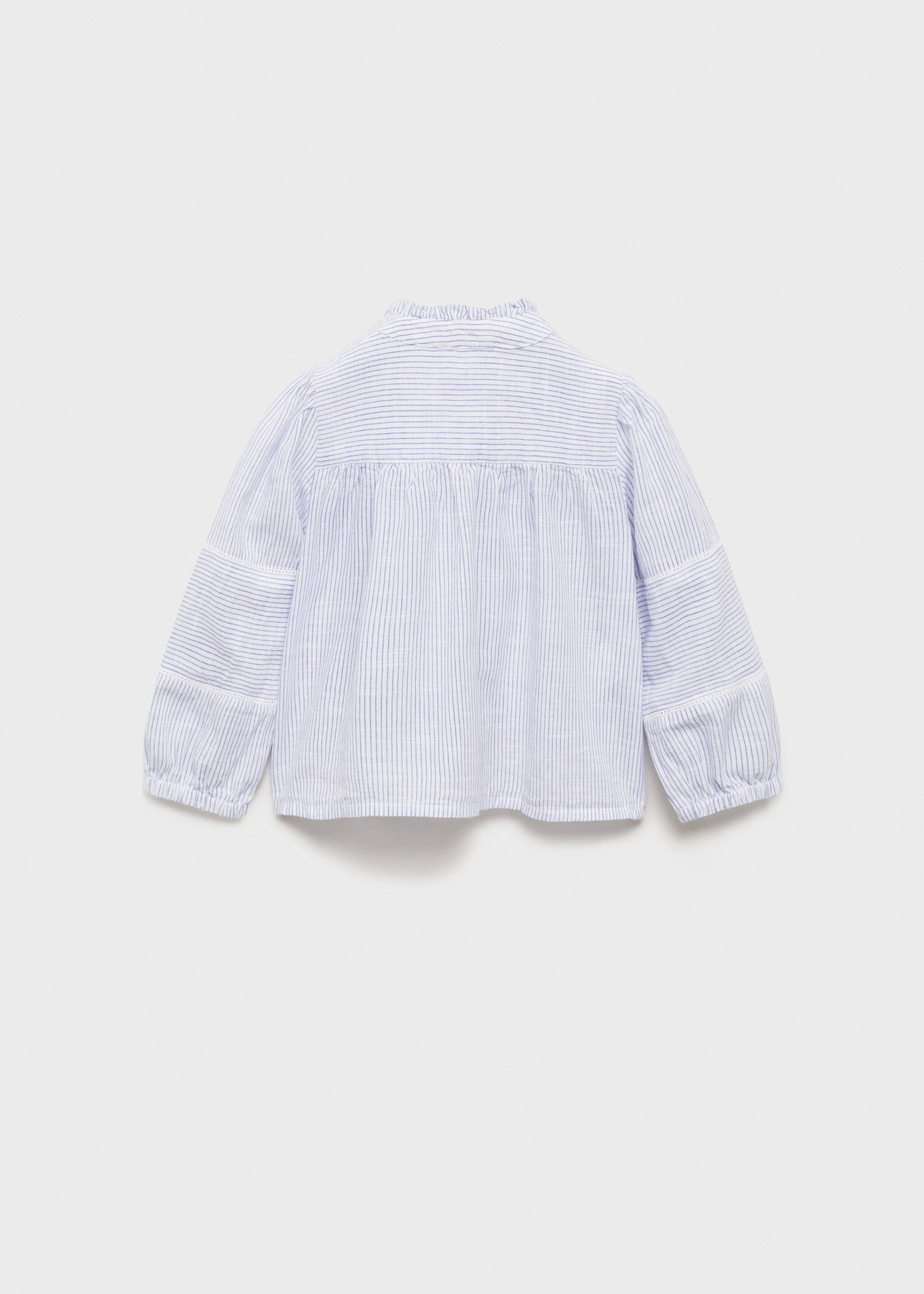 Striped voile blouse - Reverse of the article, Indigo Blue. Ref: 87044795-00.