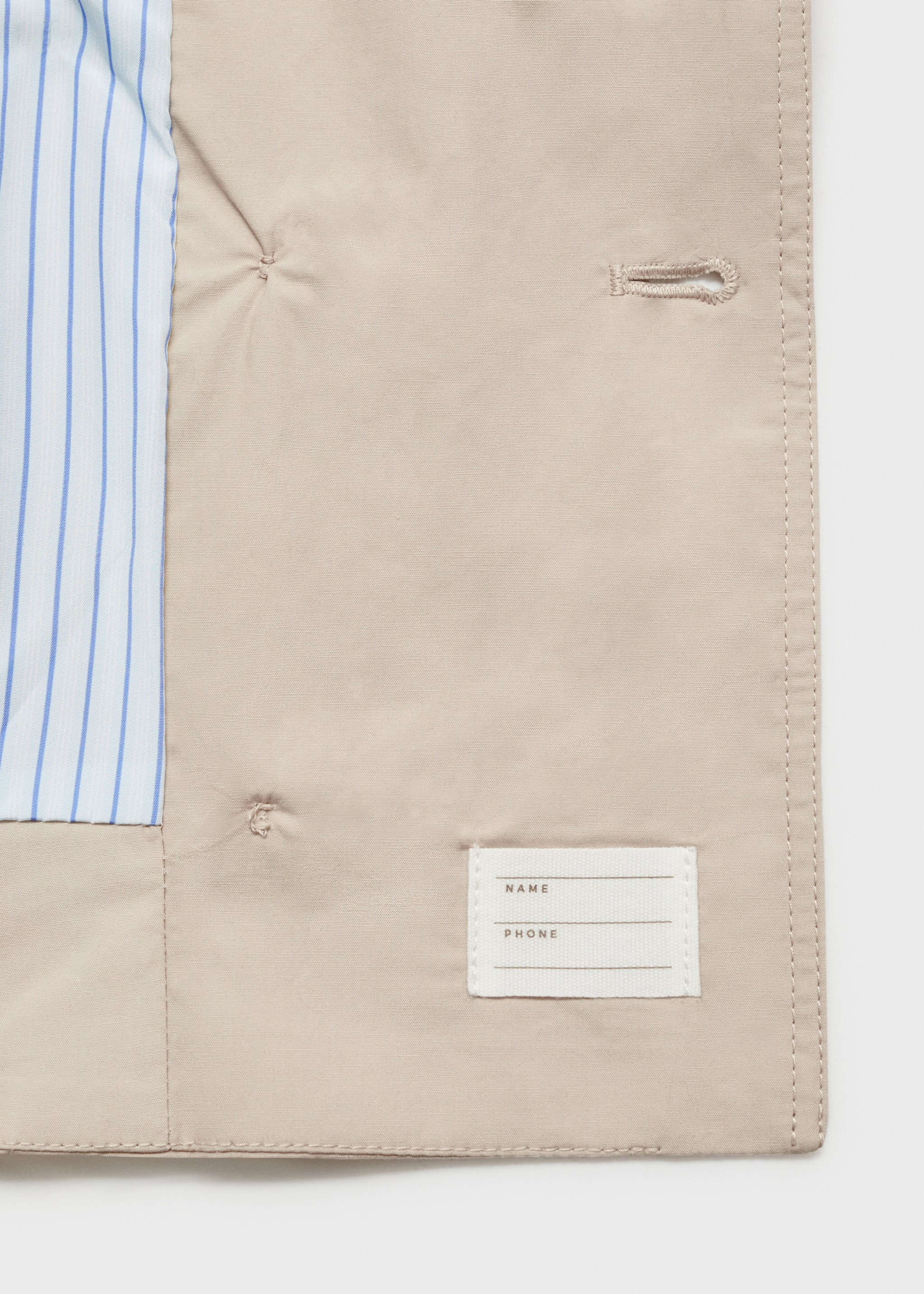 Doppelreihige Jacke in Cropped-Länge - Detail des Artikels 0, Hellgrau/Pastellgrau. Ref: 87044796-00.