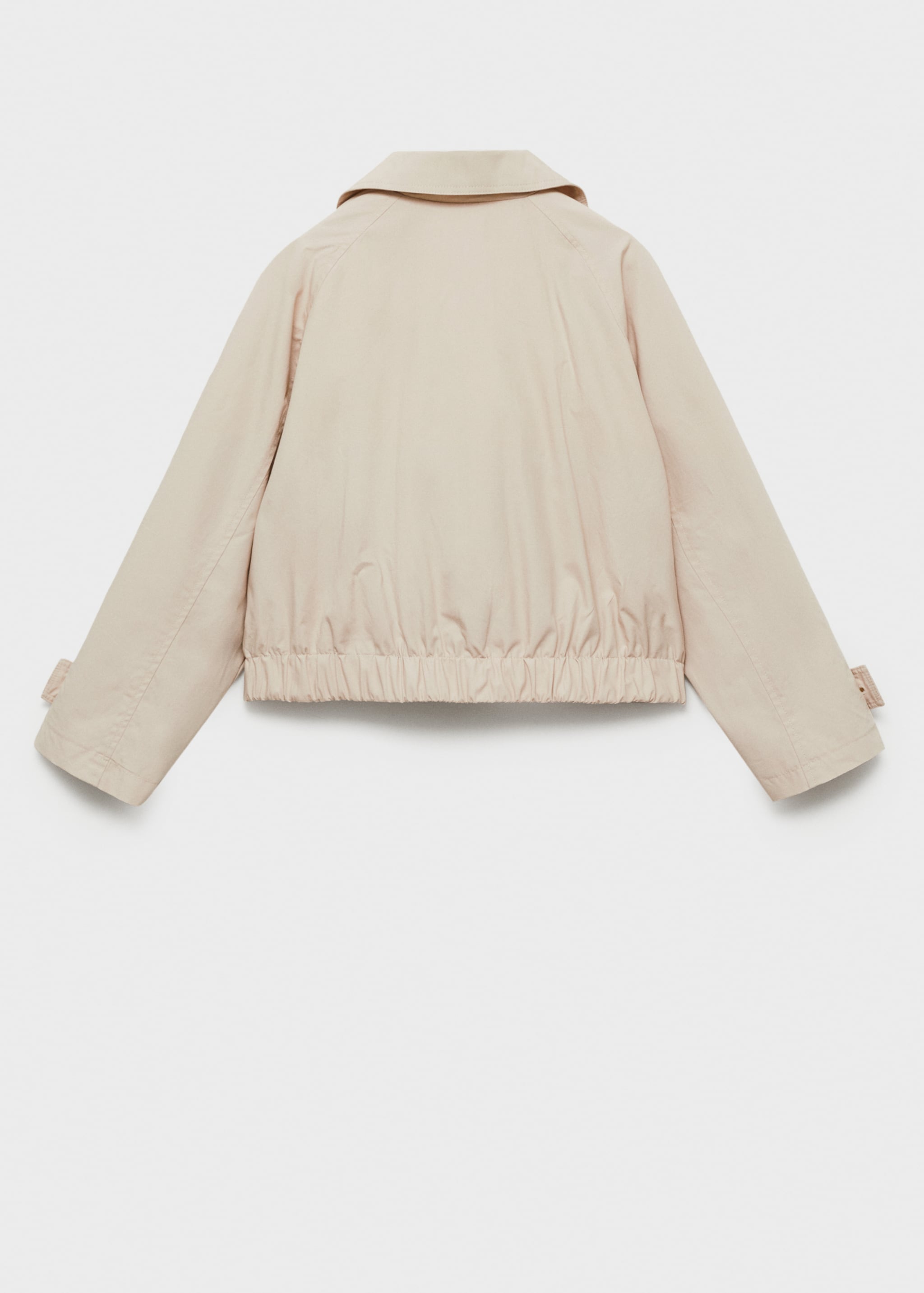 Doppelreihige Jacke in Cropped-Länge - Rückseite des Artikels, Hellgrau/Pastellgrau. Ref: 87044796-00.