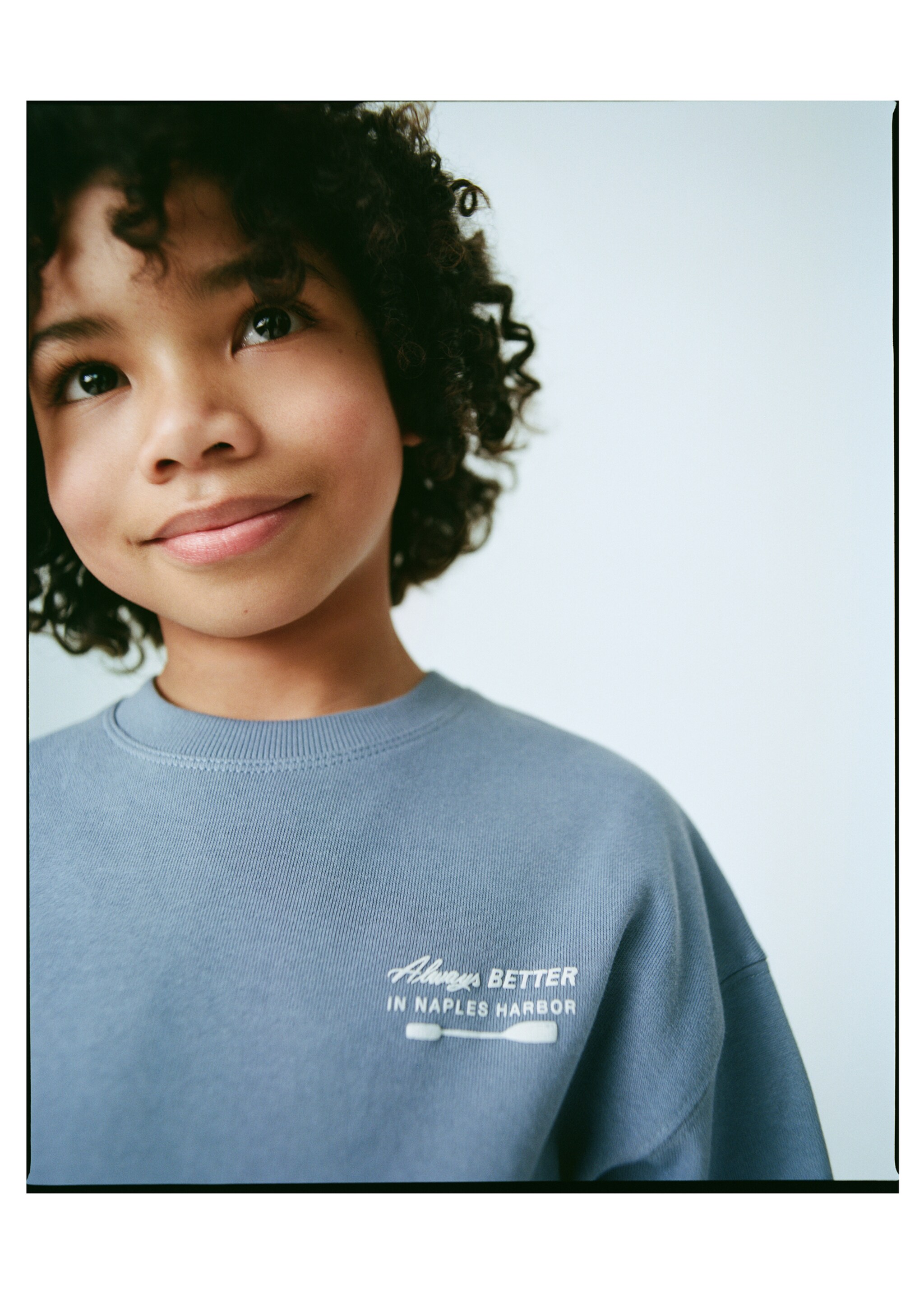 Printed cotton sweatshirt - Details of the article 6, Blue. Ref: 87044797-00.