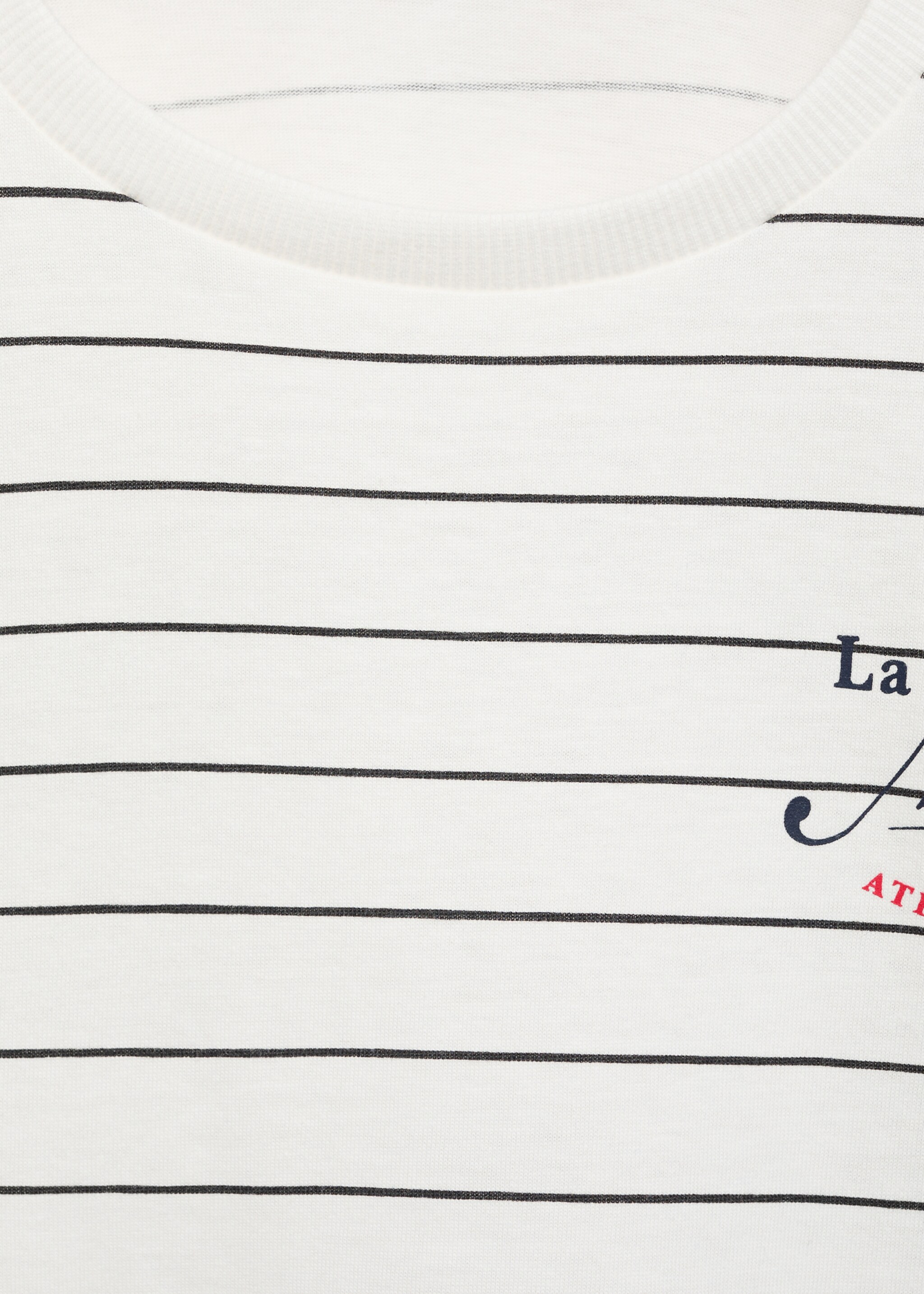 Bedrucktes Baumwoll-T-Shirt - Detail des Artikels 8, Cremeweiß. Ref: 87044799-00.