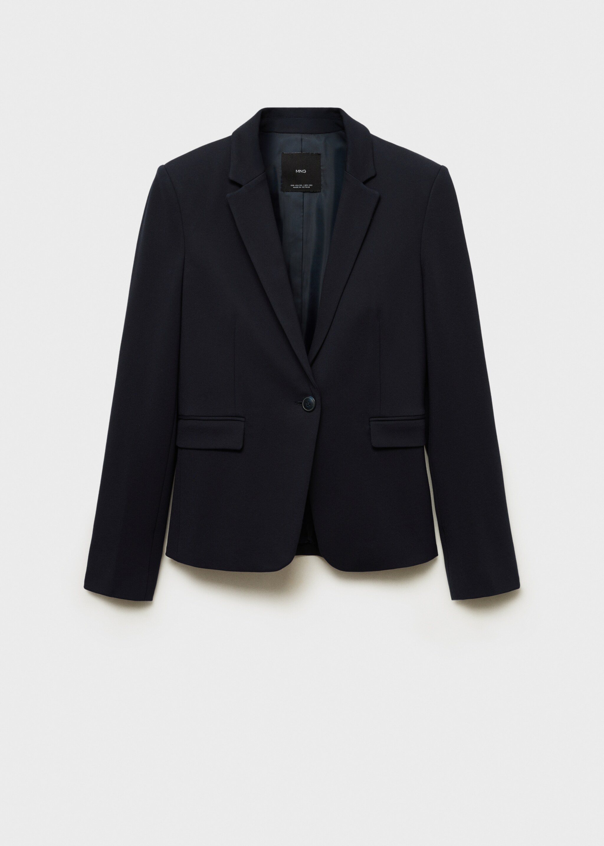 Suit blazer with flap pockets - Article without model, Dark Navy. Ref: 87044808-00.