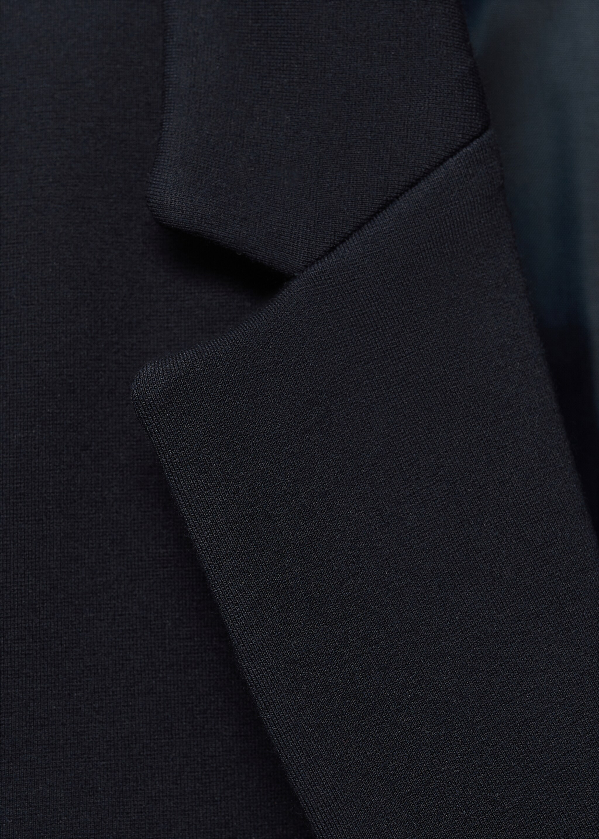 Suit blazer with flap pockets - Details of the article 0, Dark Navy. Ref: 87044808-00.