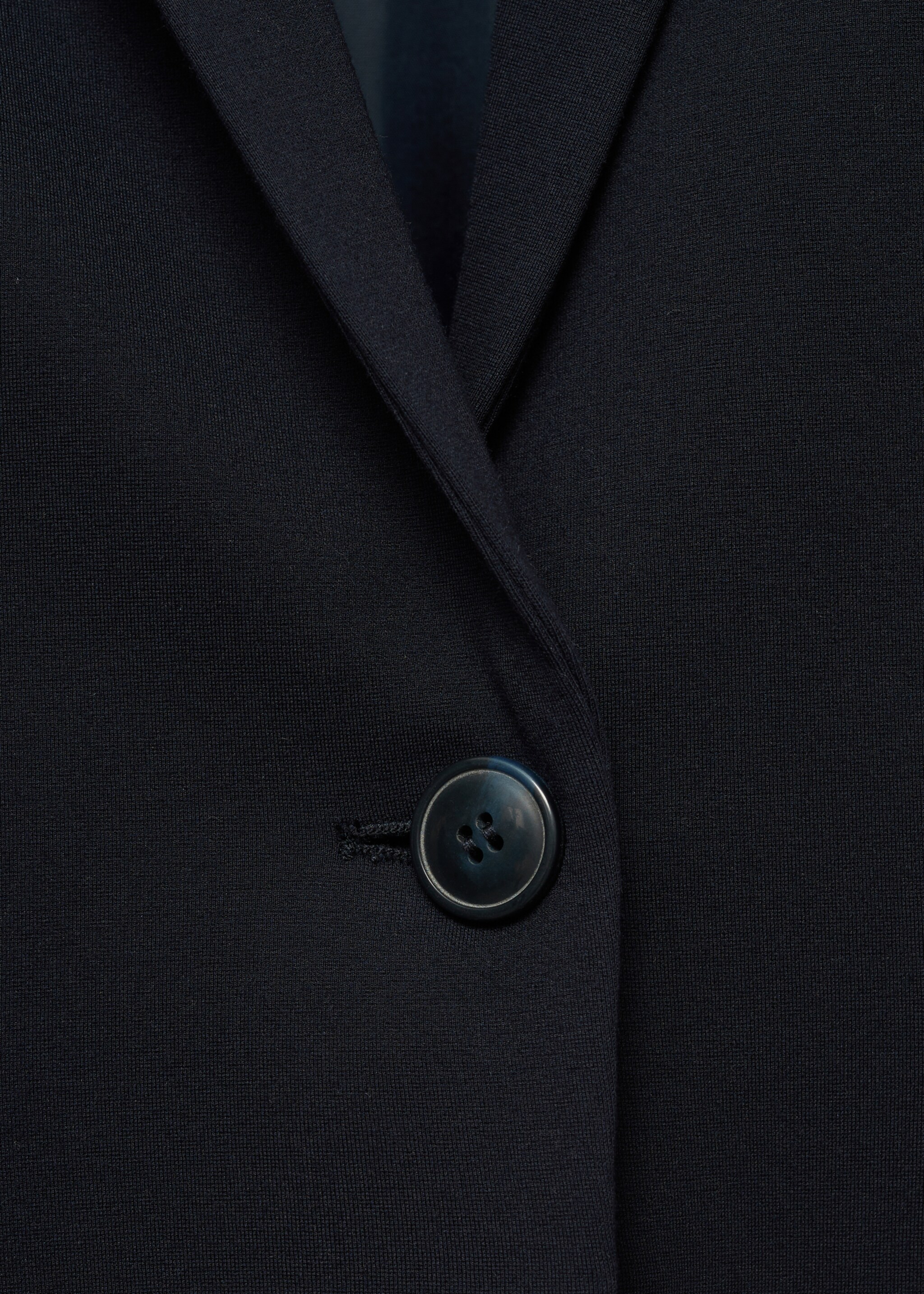 Suit blazer with flap pockets - Details of the article 8, Dark Navy. Ref: 87044808-00.