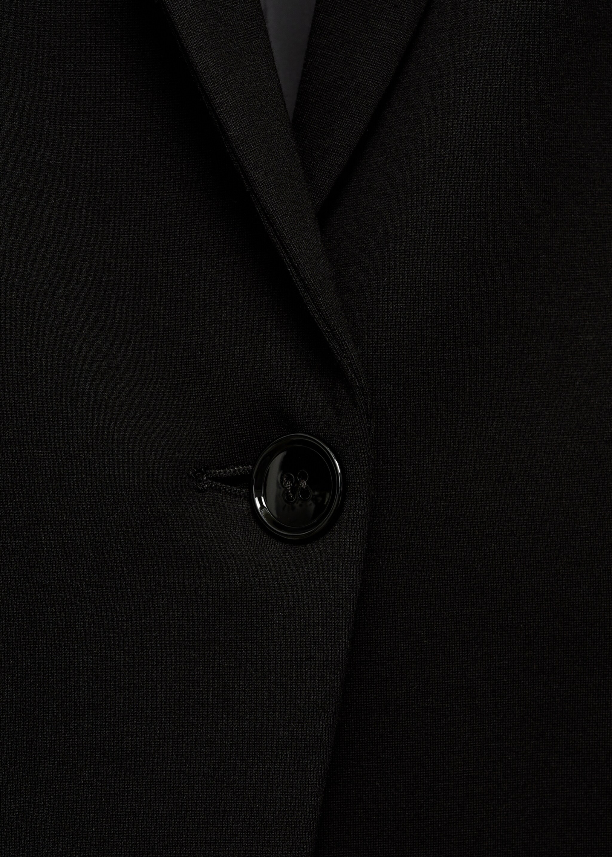 Suit blazer with flap pockets - Details of the article 0, Black. Ref: 87044808-00.