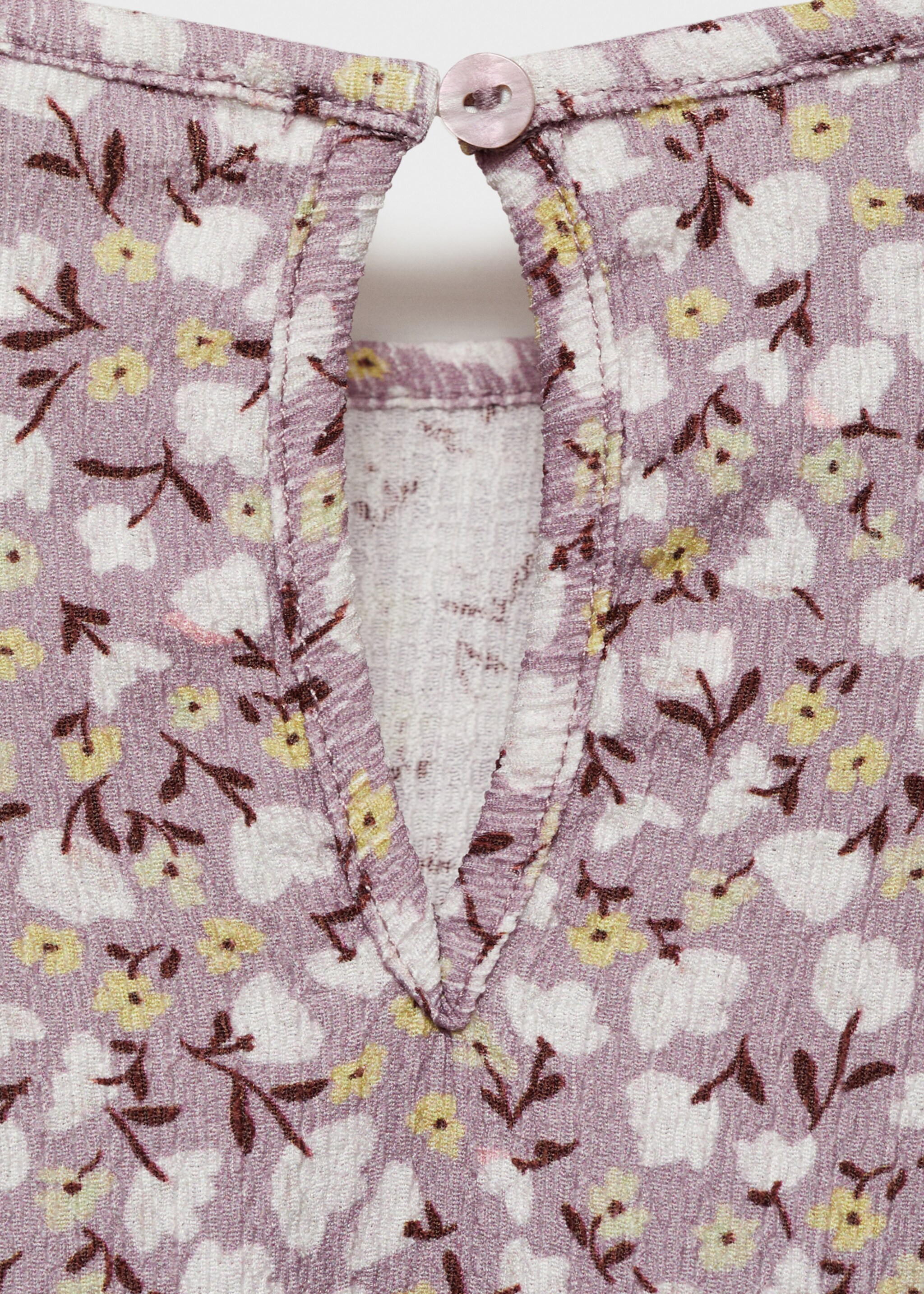 Ruffled floral dress - Details of the article 0, Lavender. Ref: 87044809-00.