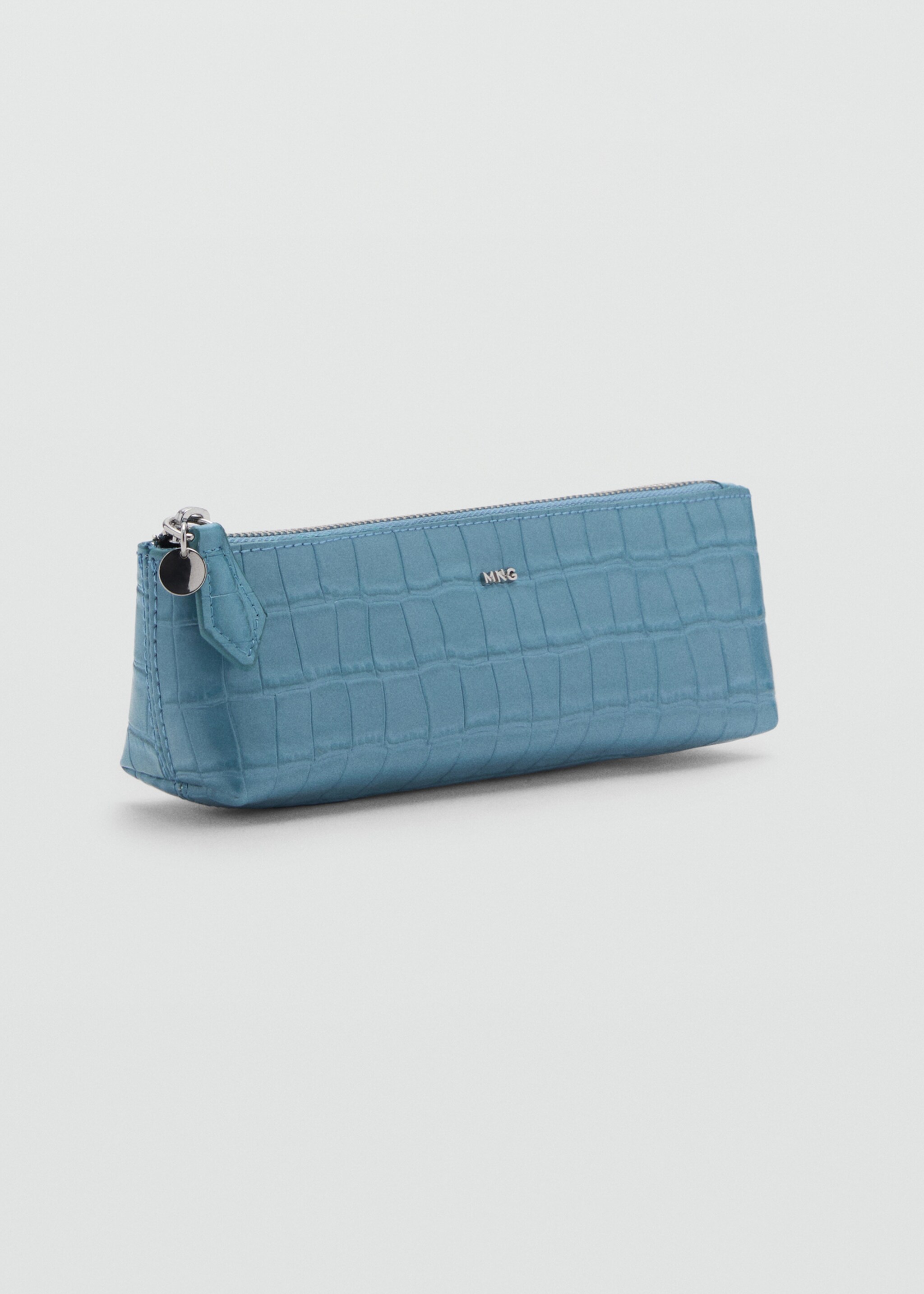Etui mit Krokoleder-Effekt - Mittlere Ansicht, Blau. Ref: 87044810-00.