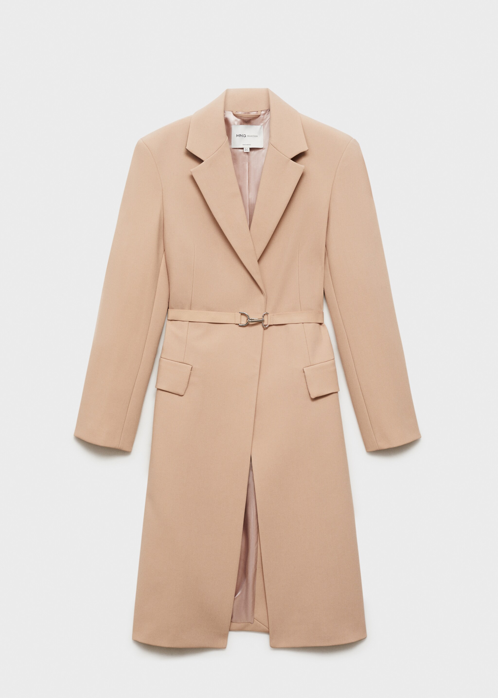 Wollmantel mit Gürtel - Artikel ohne Model, Nude. Ref: 87044811-00.