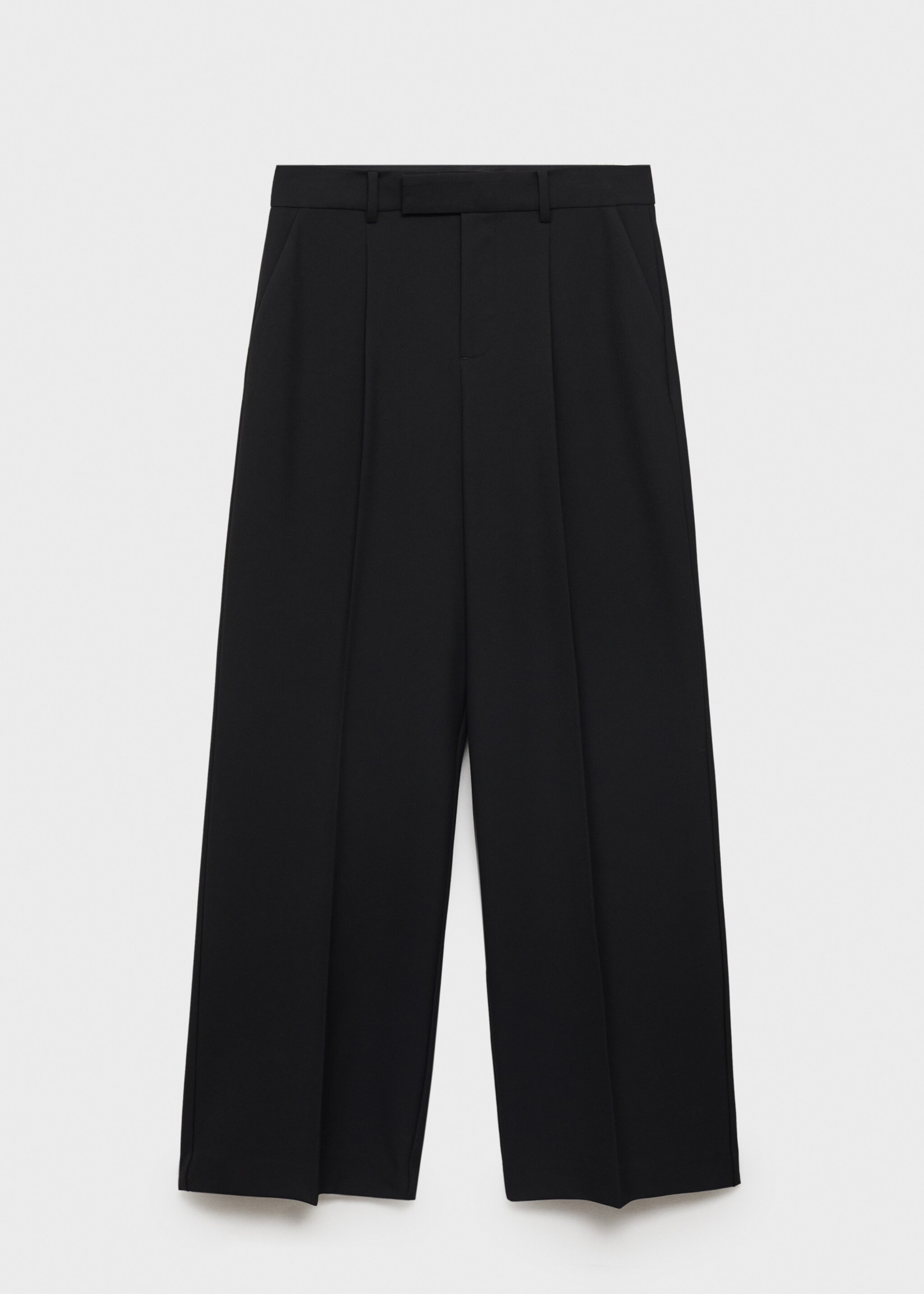 Straight suit trousers - Article without model, Black. Ref: 87045140-00.