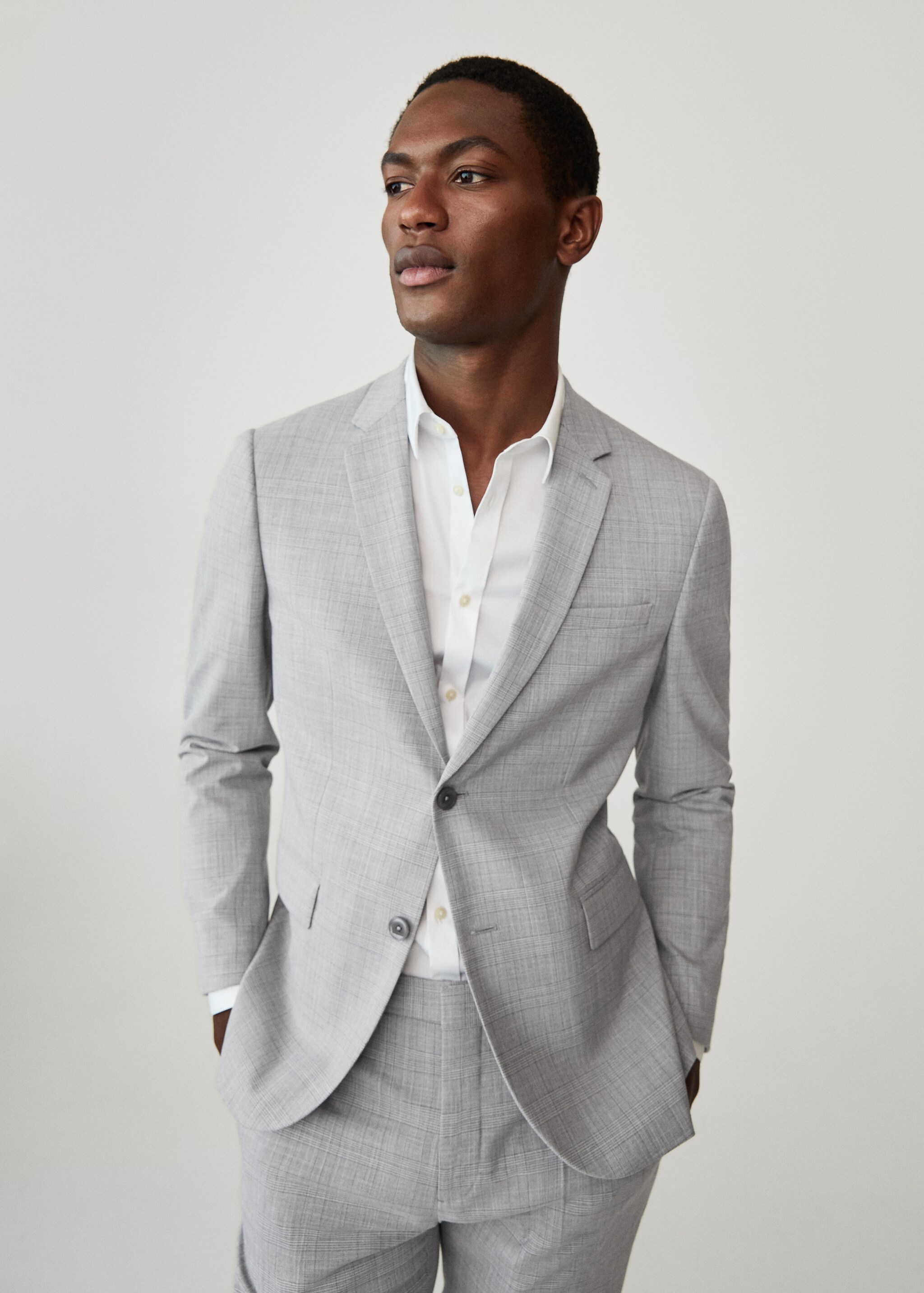 Americana traje super slim fit cuadros - Plano medio