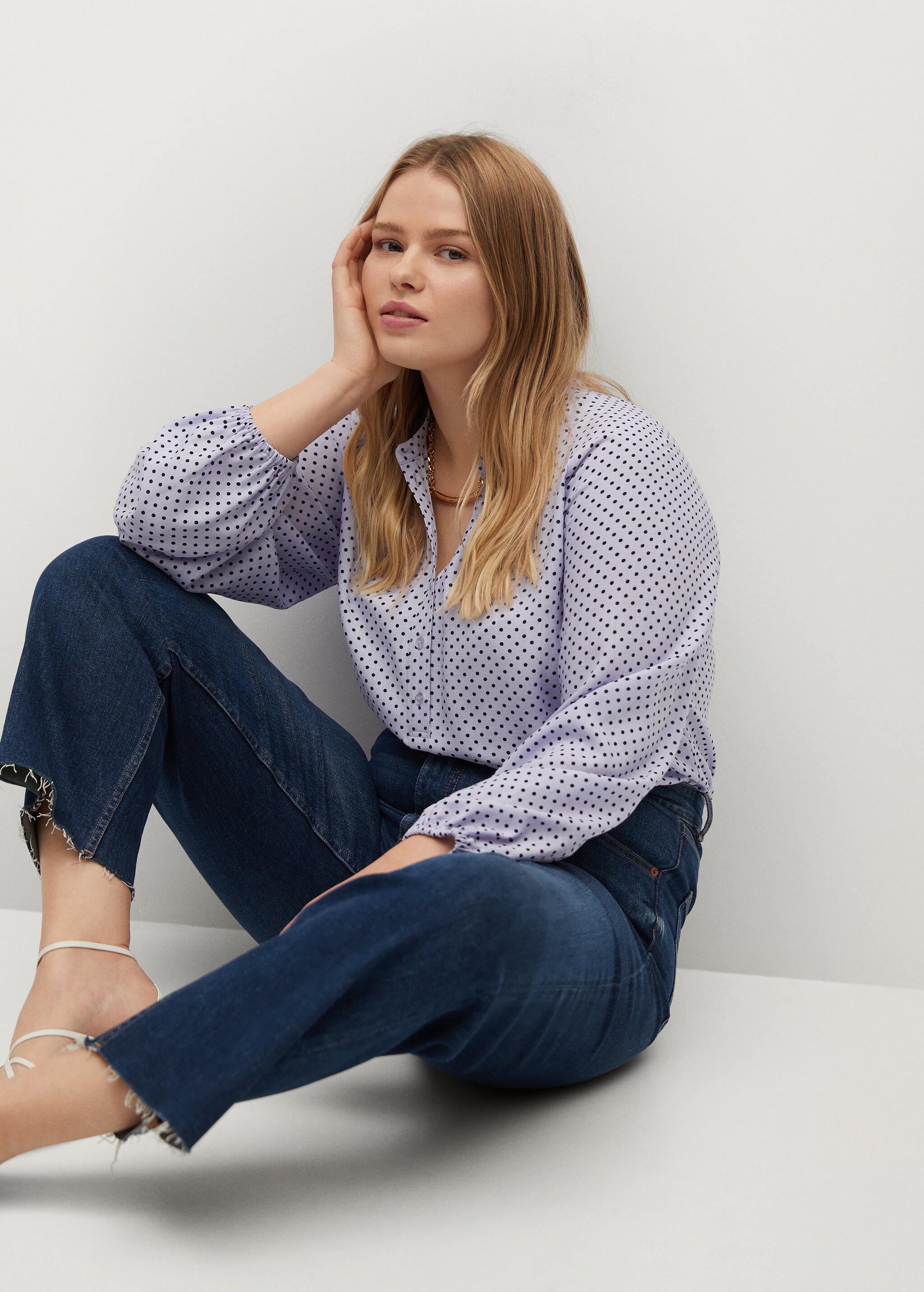 Blusa fluida estampada - Detalle del artículo 2