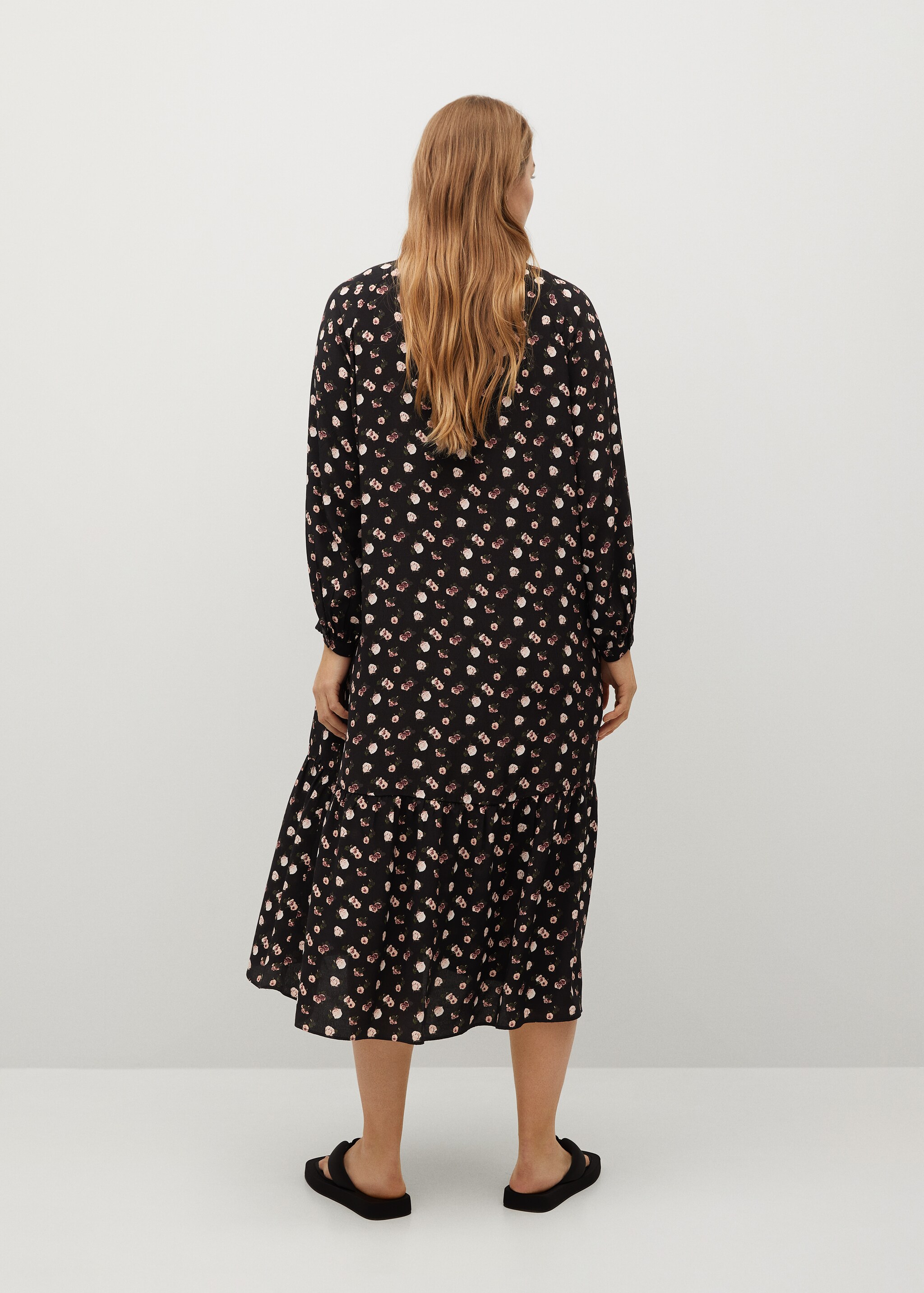 Vestido largo estampado - Reverso del artículo