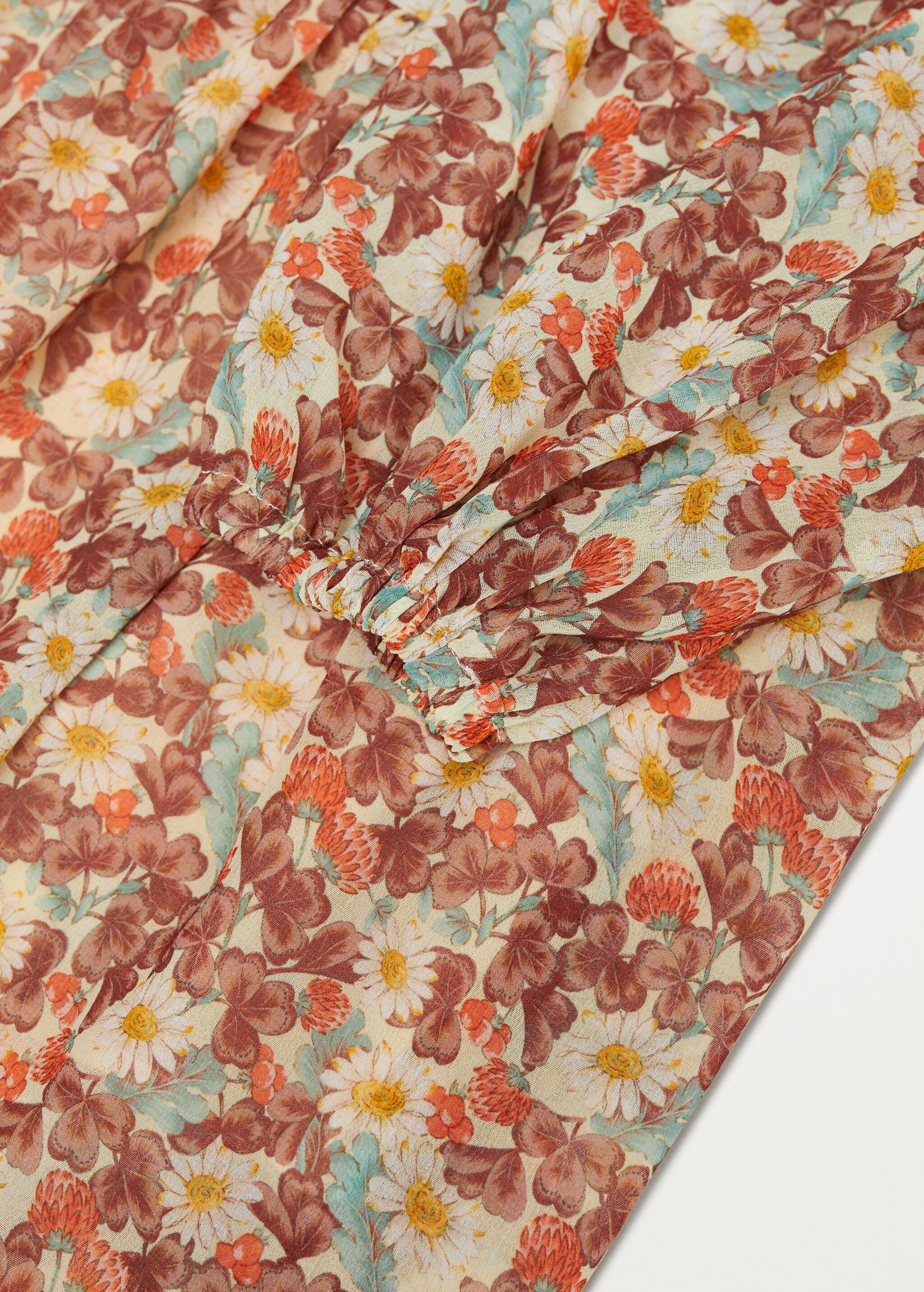 Vestido estampado manga abullonada - Detalle del artículo 8