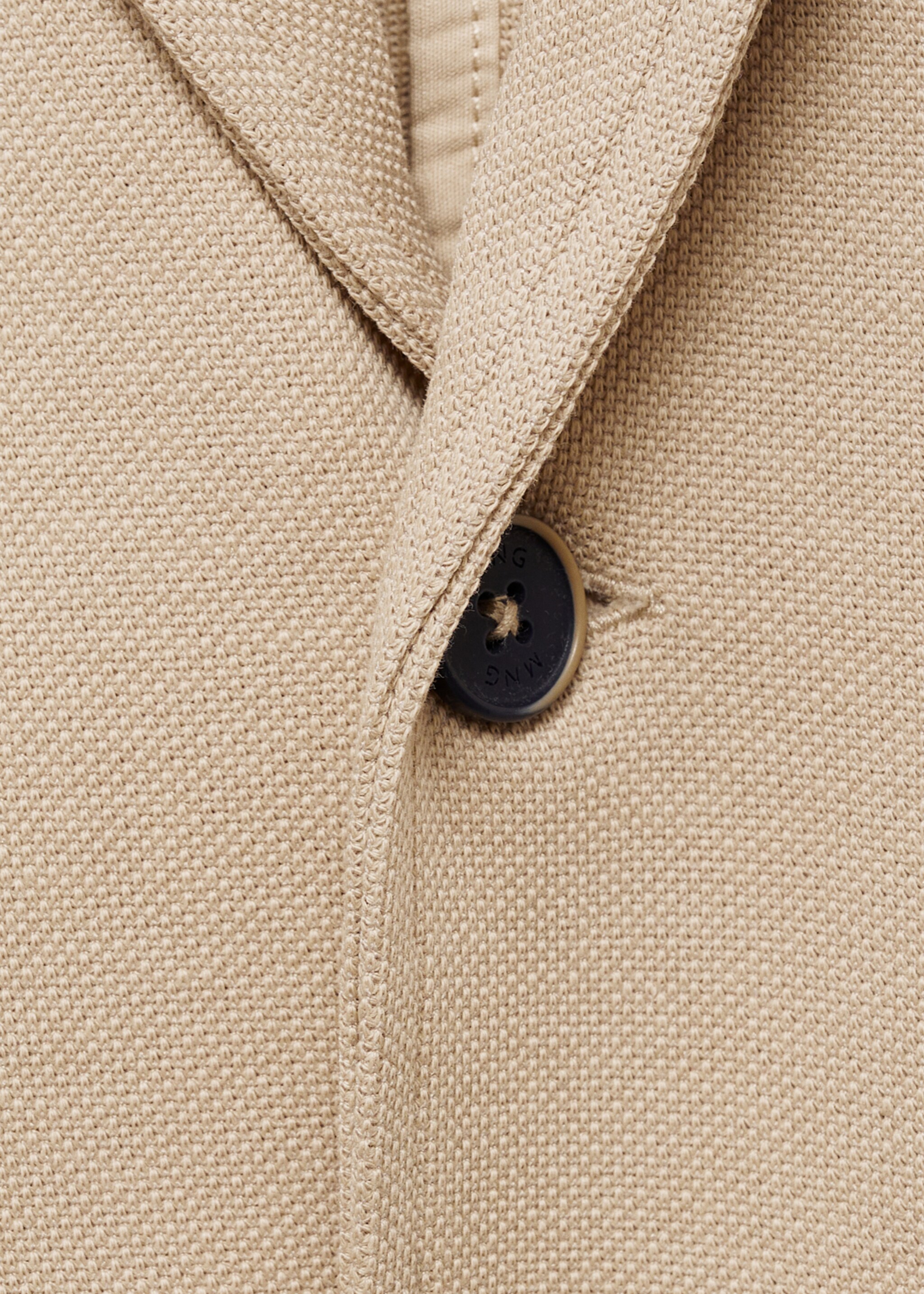 Veste piqué de coton - Détail de l'article 8, Sable. Ref: 87045734-00.