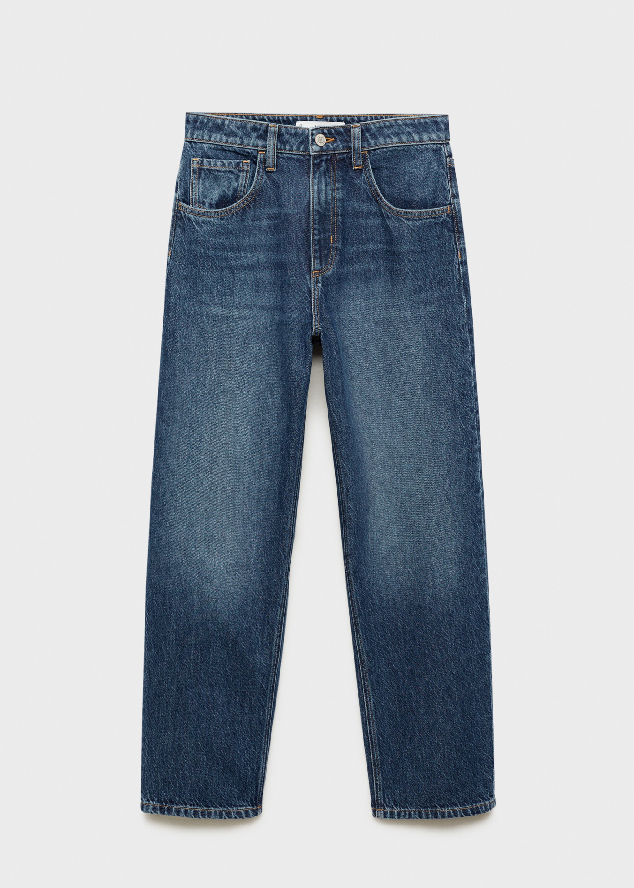 Balloon-Jeans mit hoher Bundhöhe - Artikel ohne Model, Dunkelblau. Ref: 87045740-00.